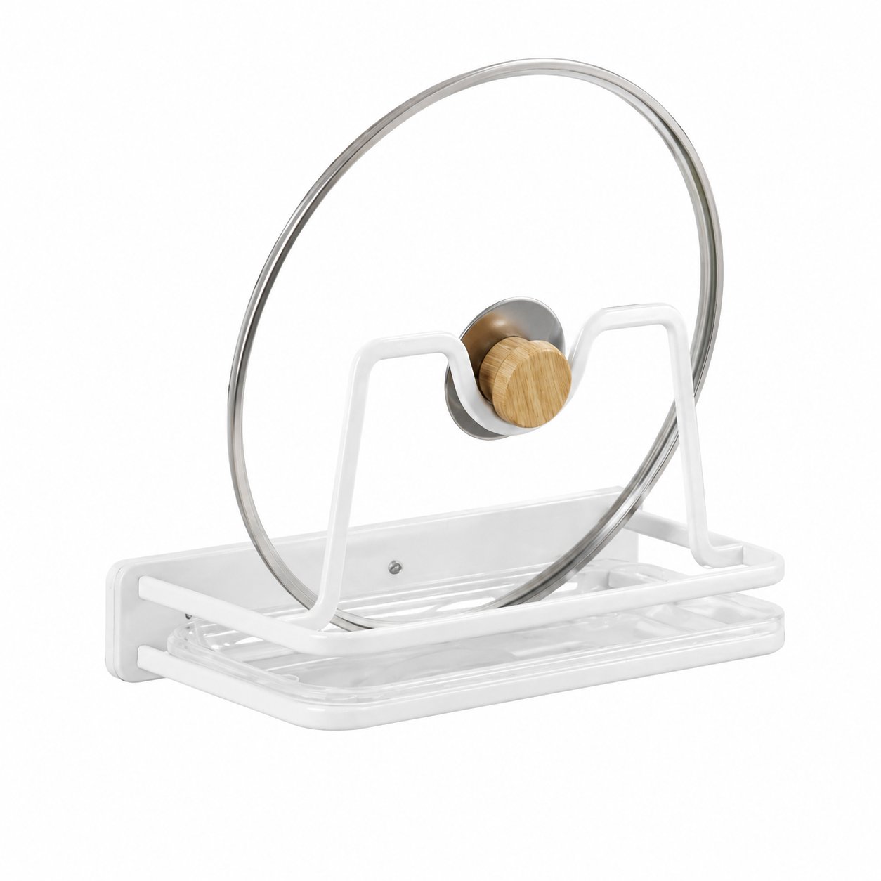 Wall Mounted Pot Lid Holder – Pale