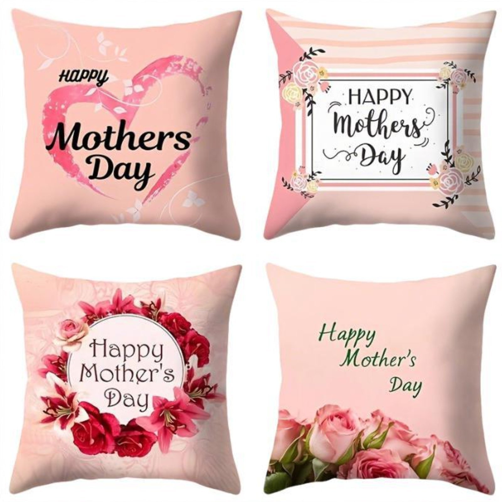 4-Piece Honoring Mom Pillow Covers