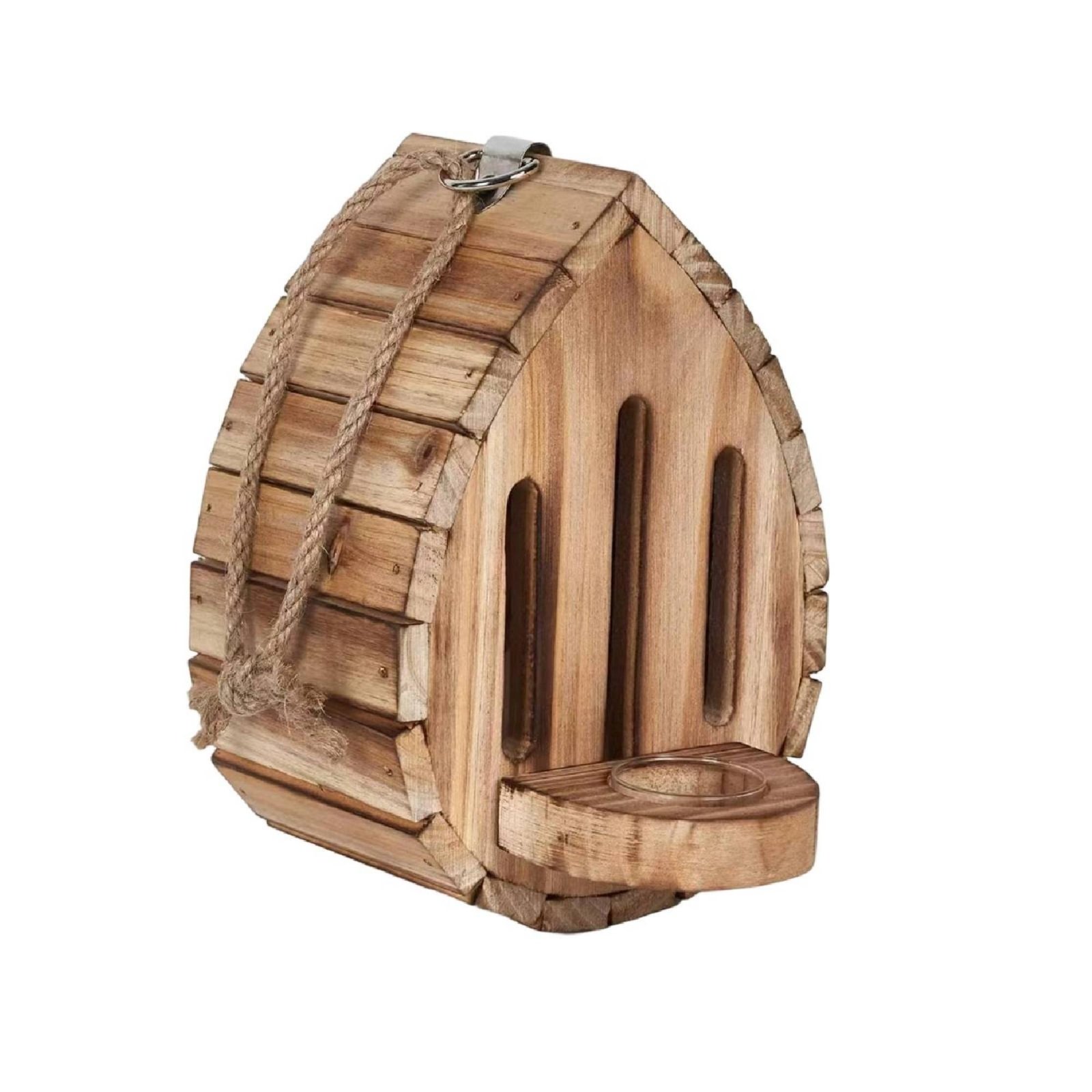 Wood Butterfly House with Feeder Tray