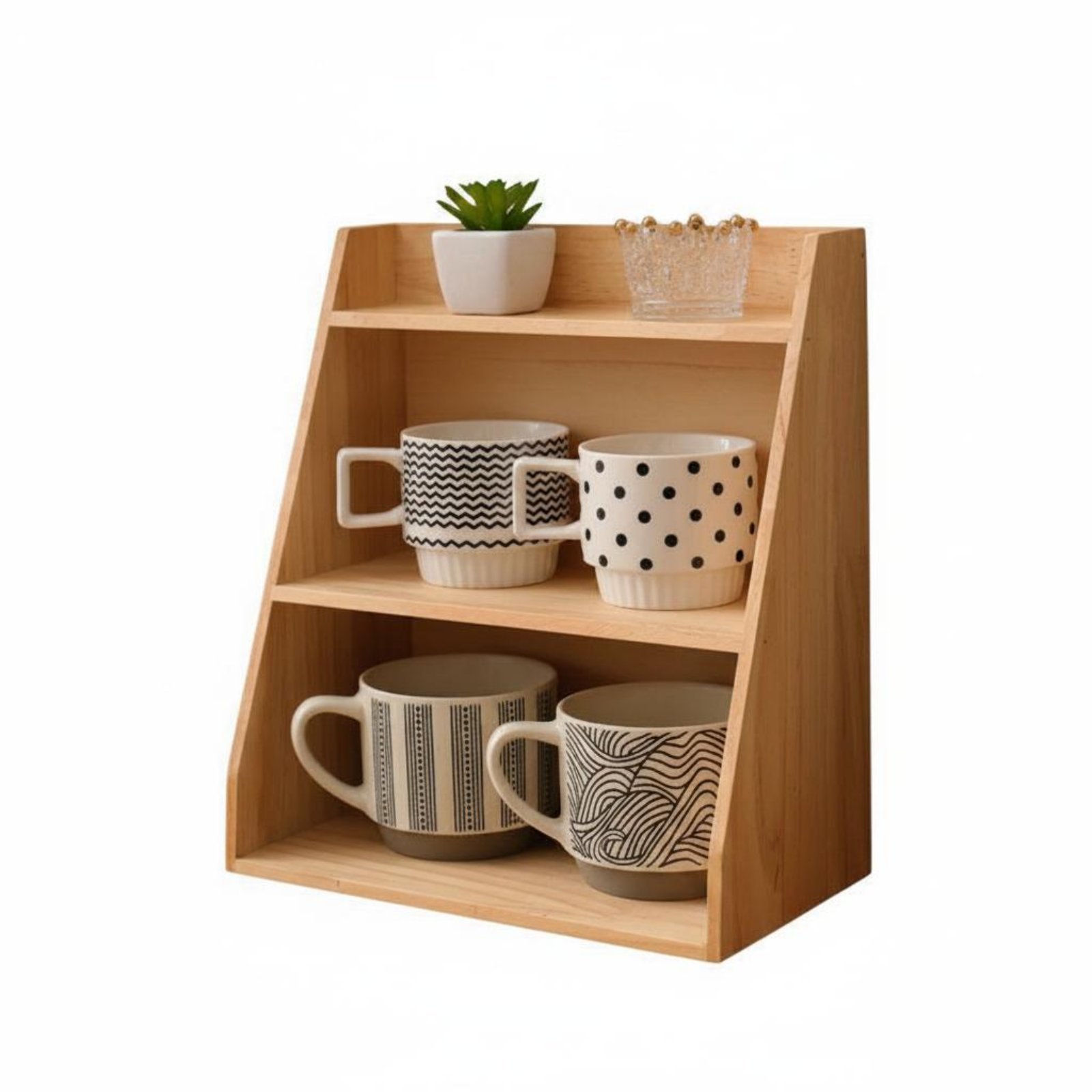 Wooden Mug Rack