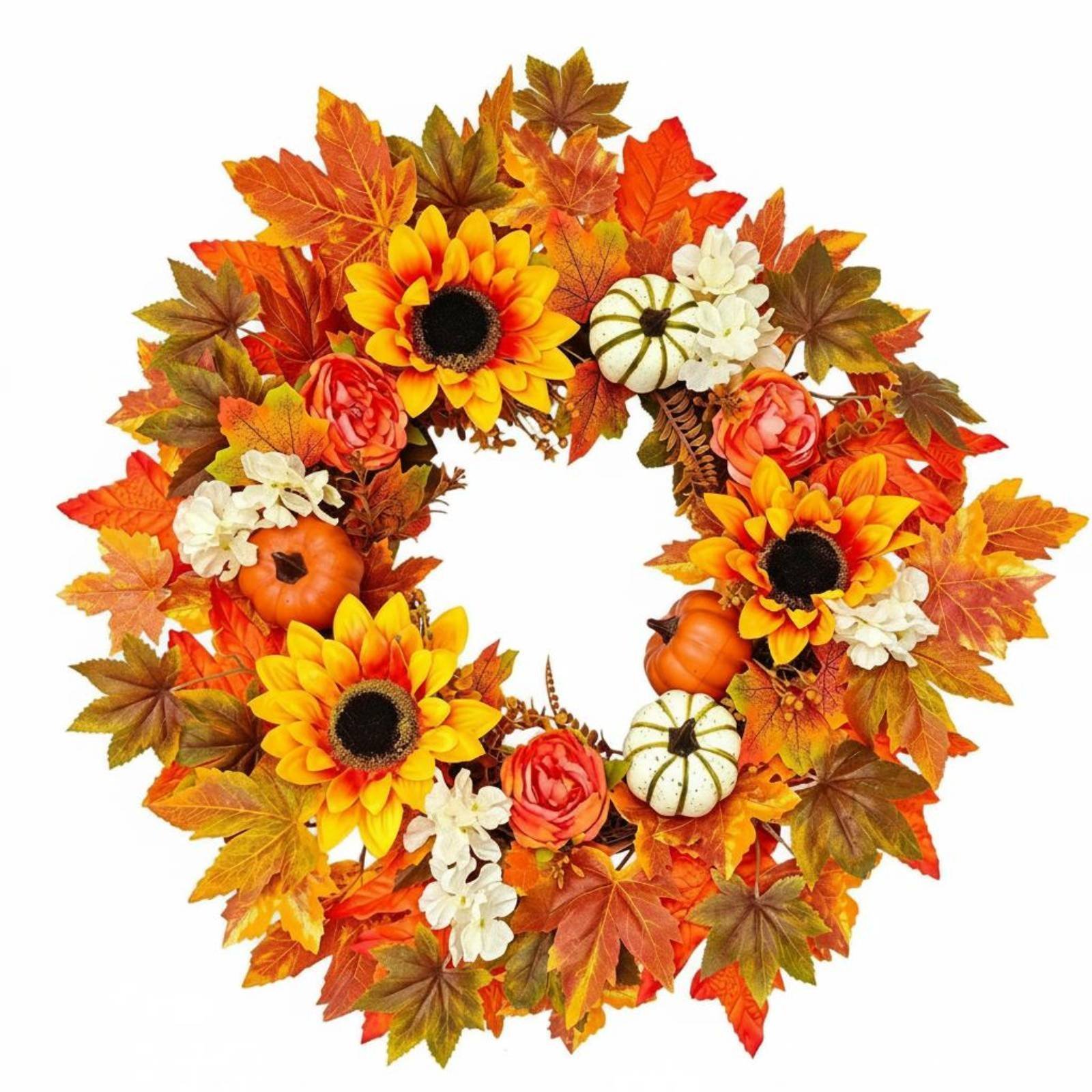 Artificial Maple Leaf Wreath