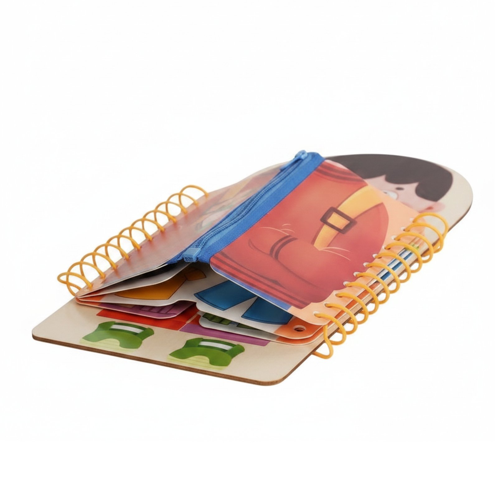 Wooden Busy Board with Zipper