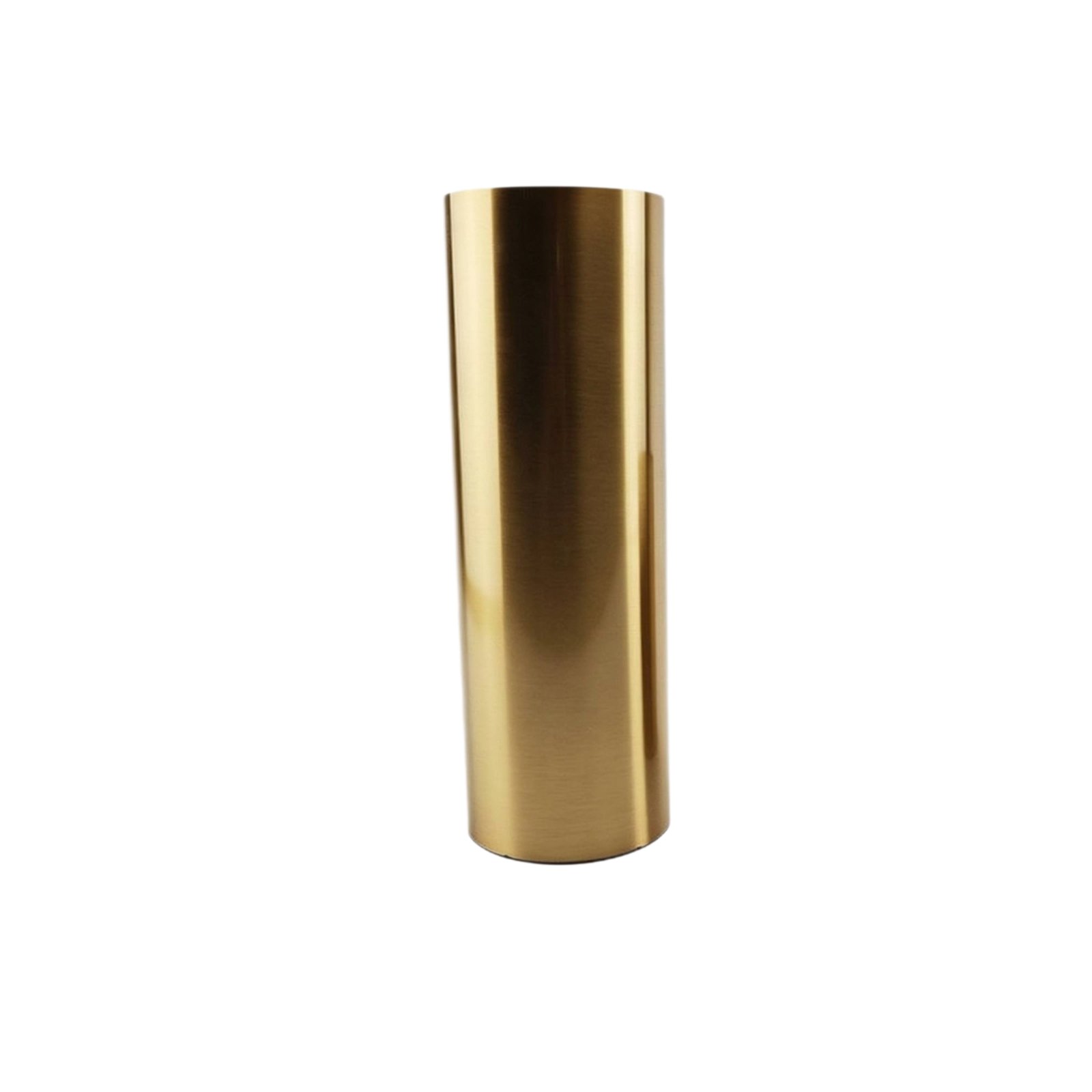 Gilded Cylindrical Metal Vase
