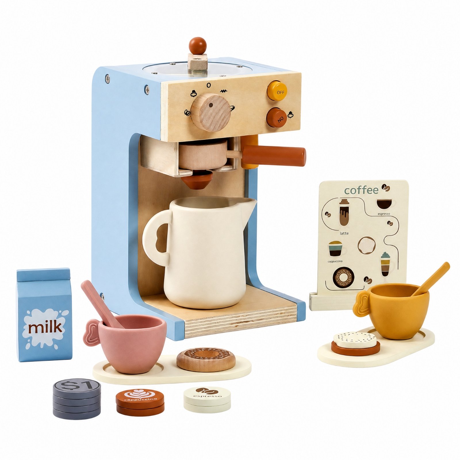 Wooden Coffee Machine Toy – Maker