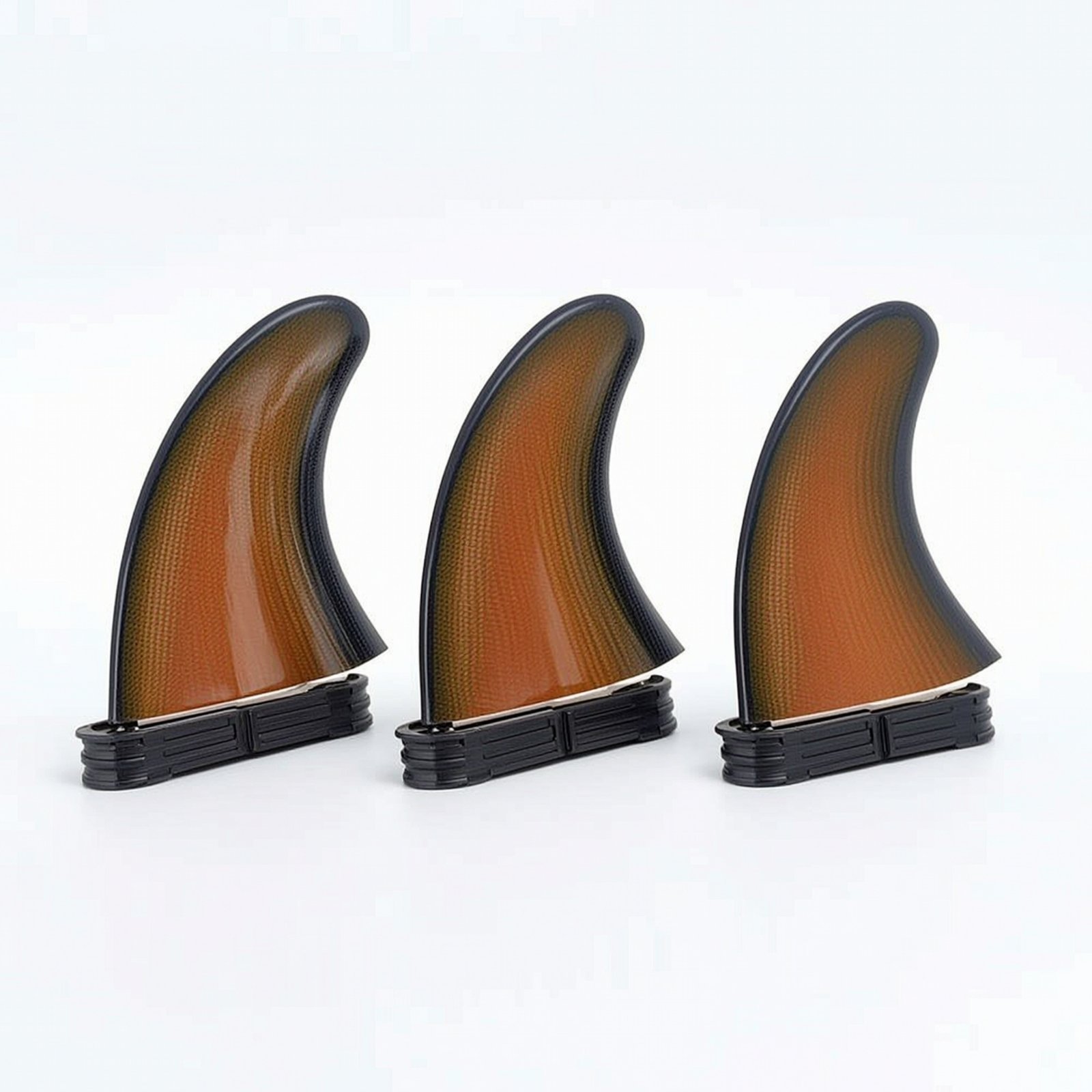 3 Pieces Surfing Board Fin with Double-Tab Base