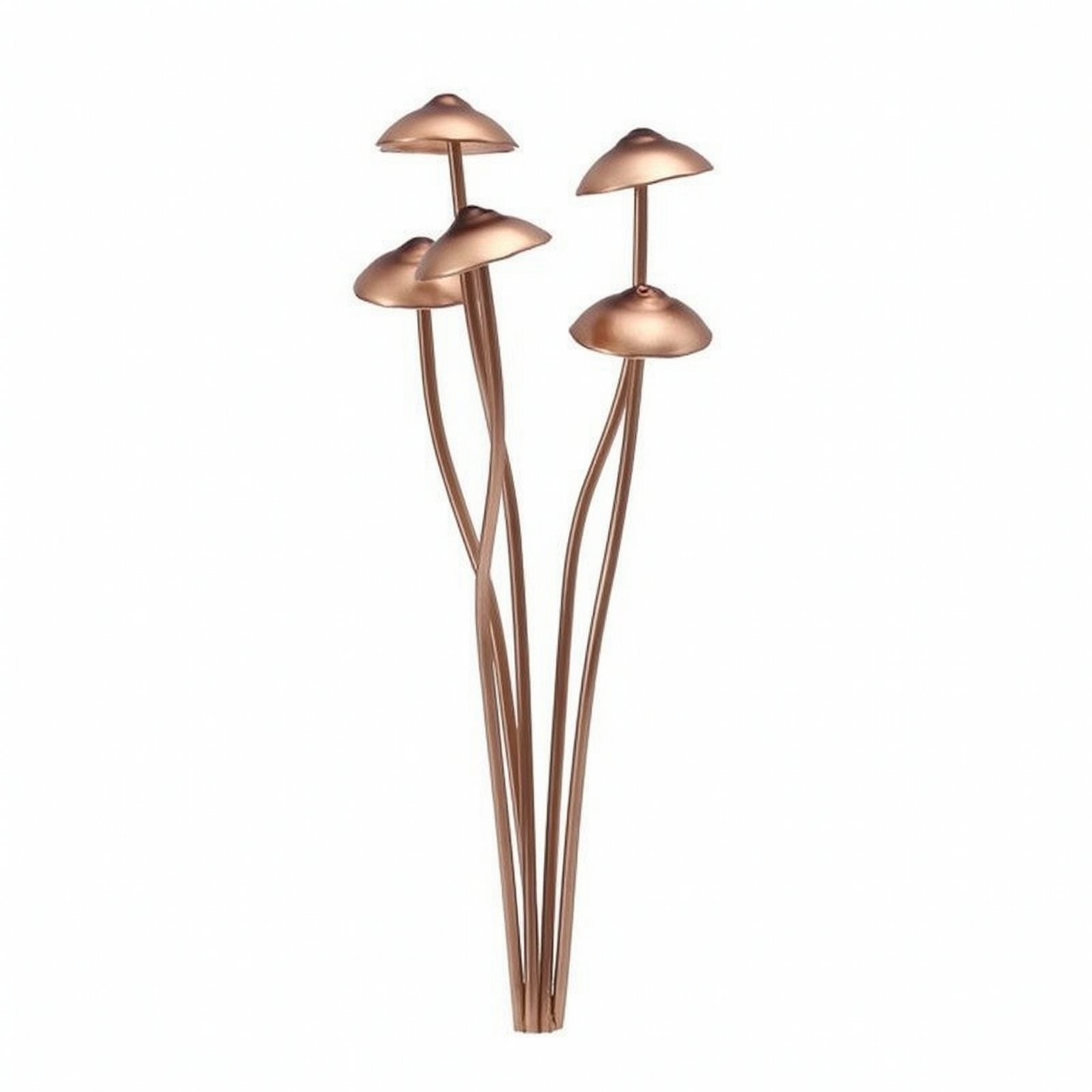 Mushrooms Garden Stake Copper-Brown