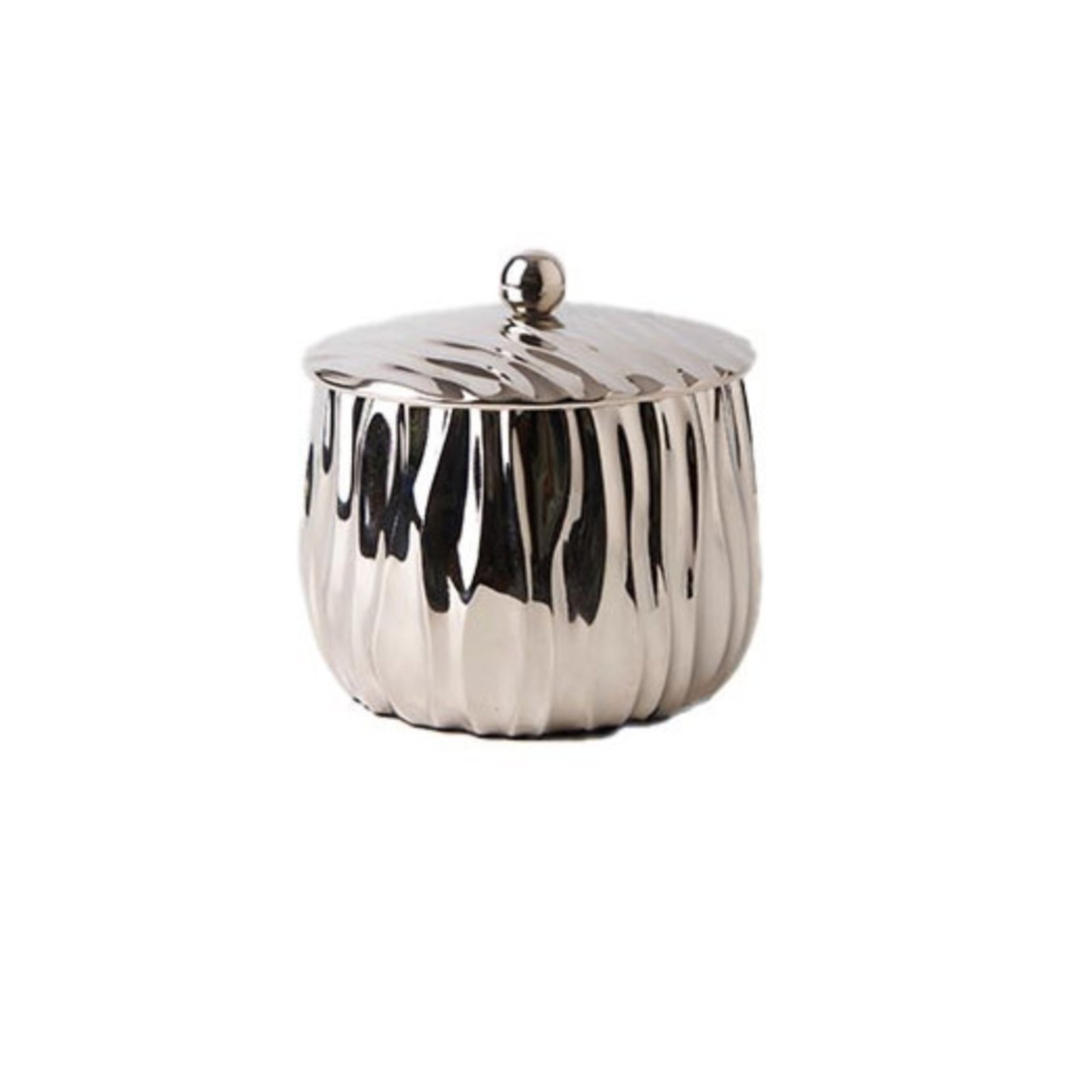 Silver Lidded Storage Jar