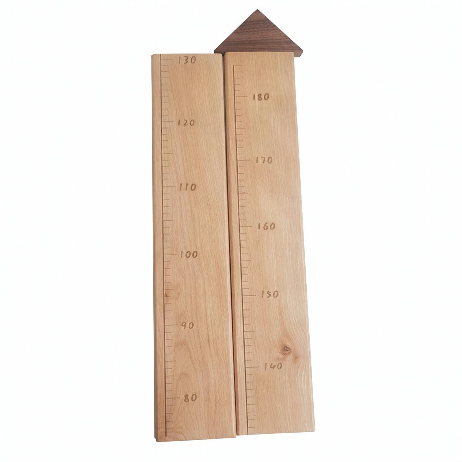 Wooden Height Ruler House-Shaped Top
