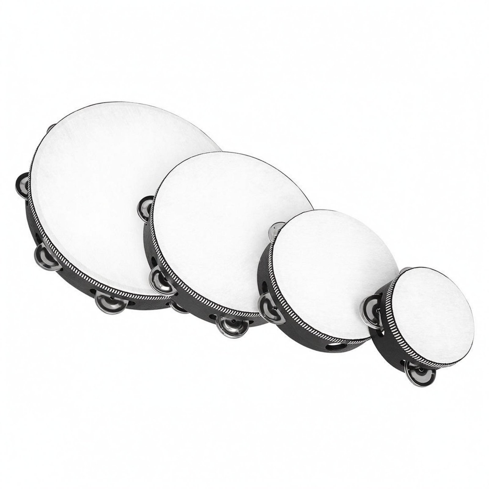 4 Piece Wooden Jingle Drum