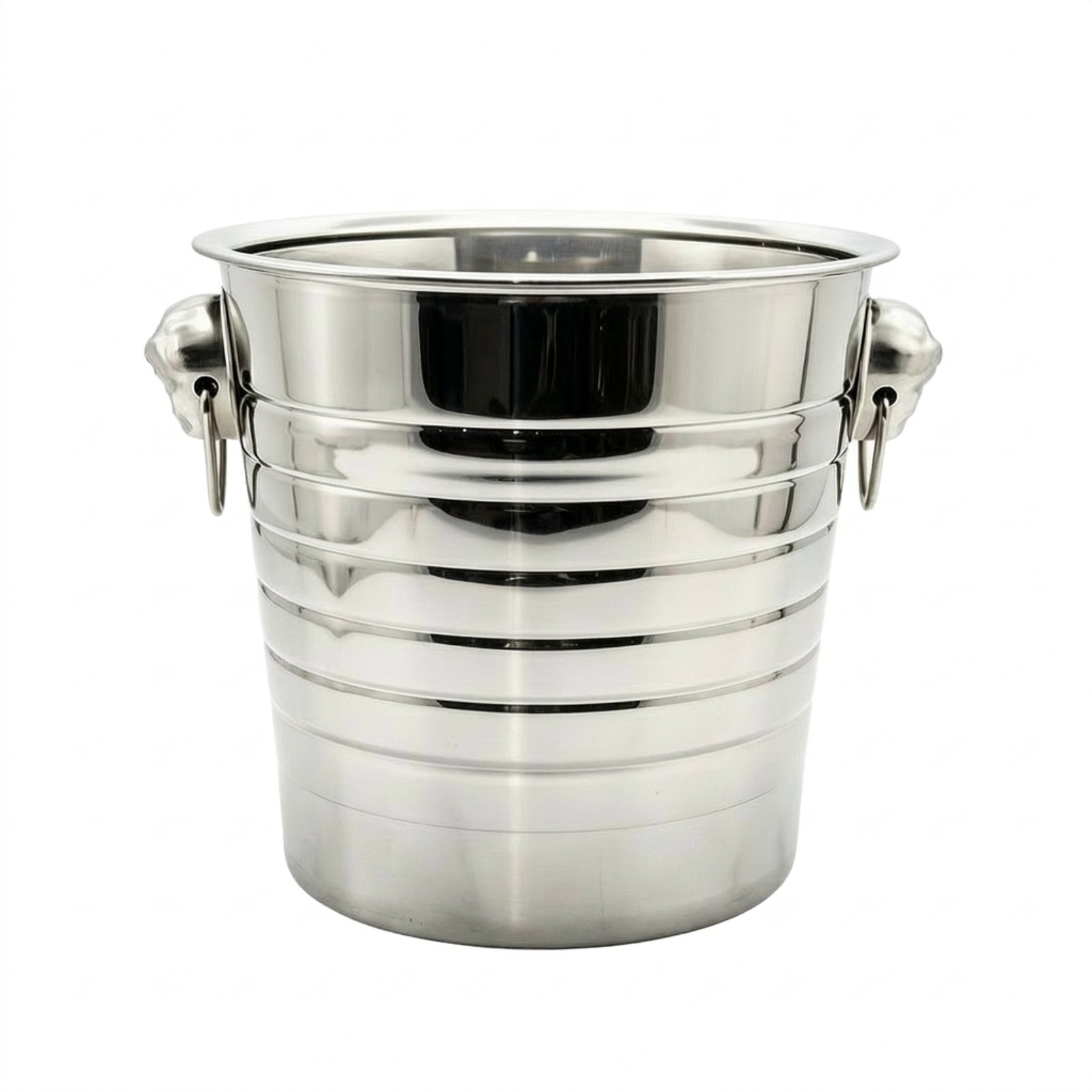 Ribbed Stainless Steel Ice Bucket