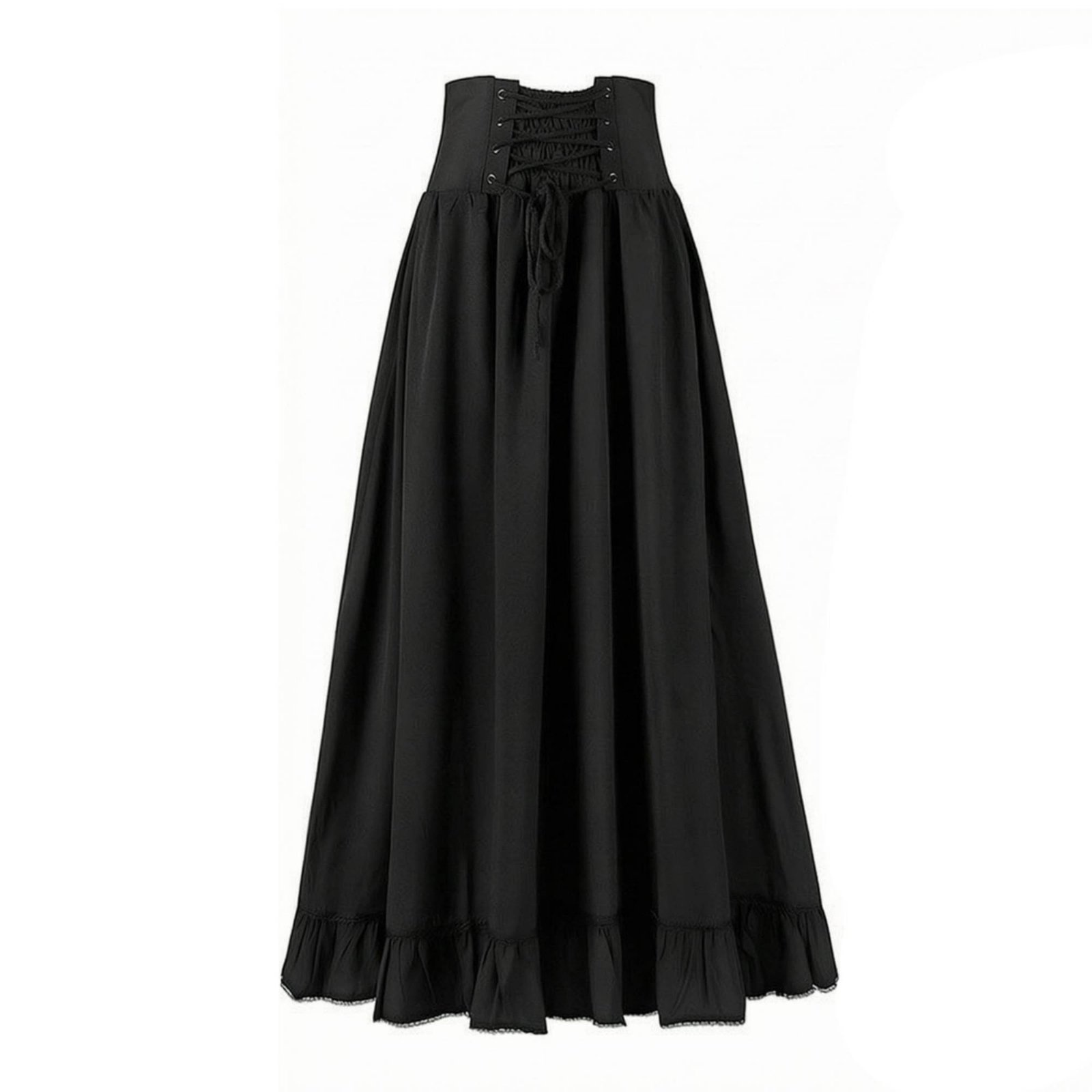Black Pleated Midi Skirt