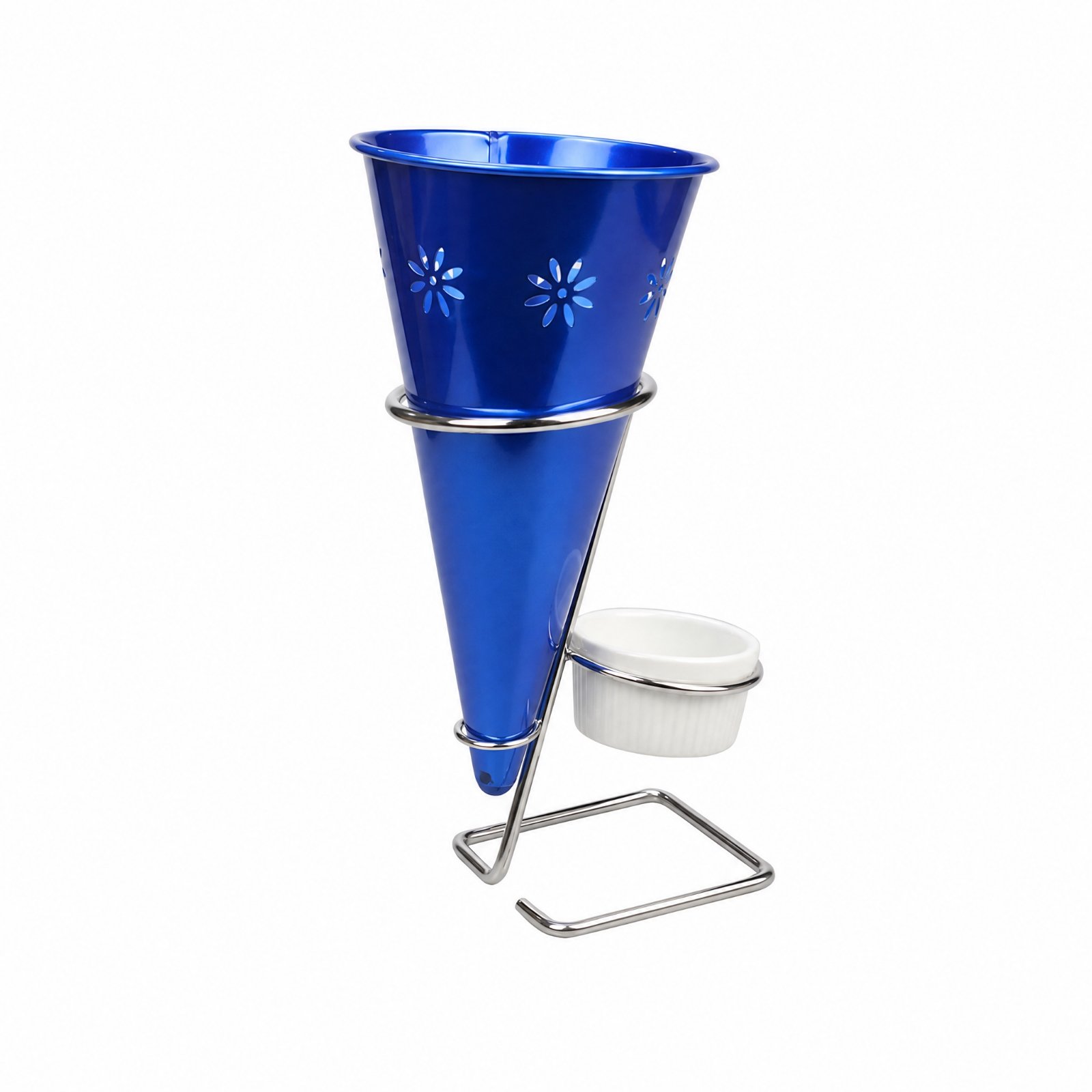 Conical Food Holder with Sauce Cup