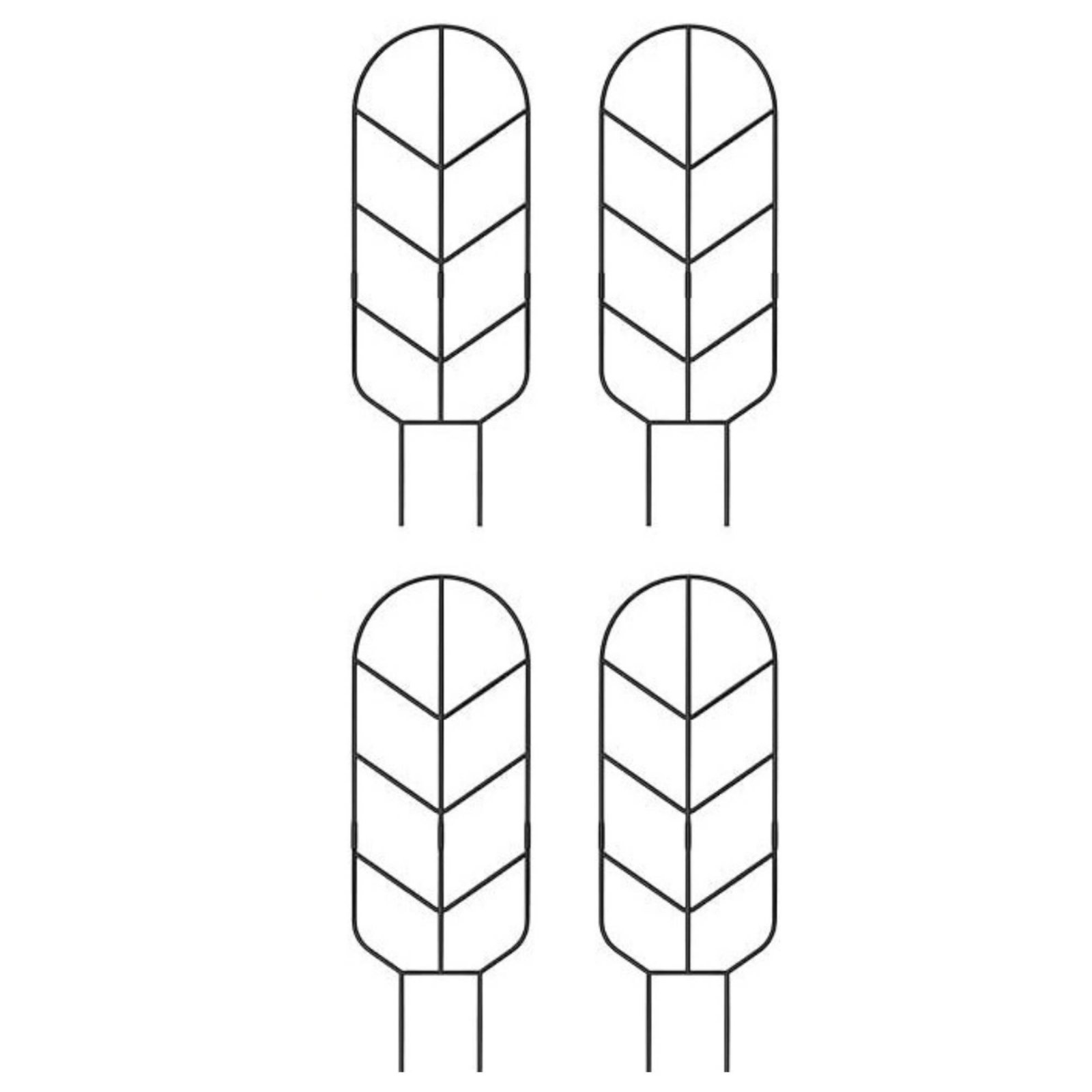 4-Piece Metal Plant Trellis with Arched Frame