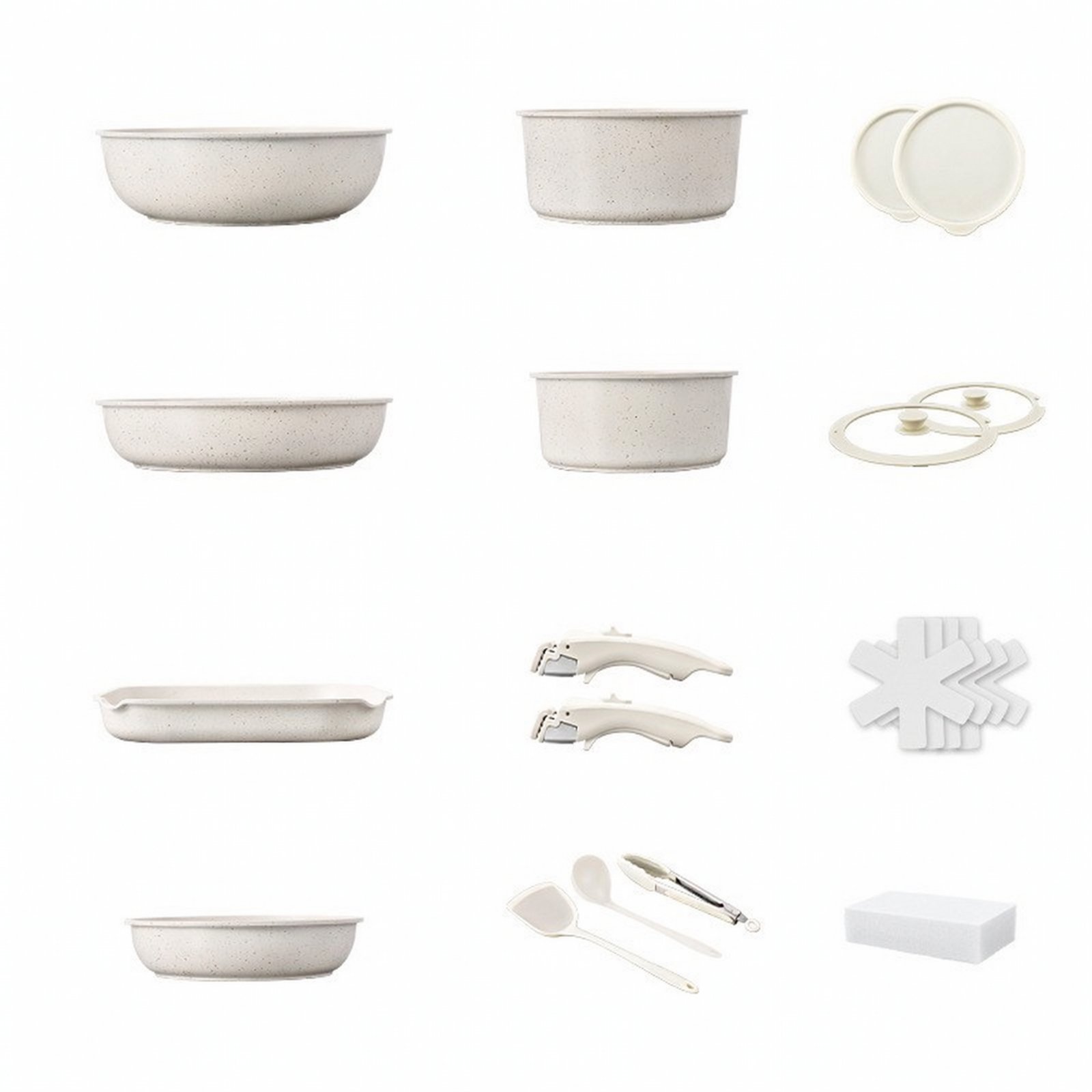 20-Piece Cookware Set with Removable Handles