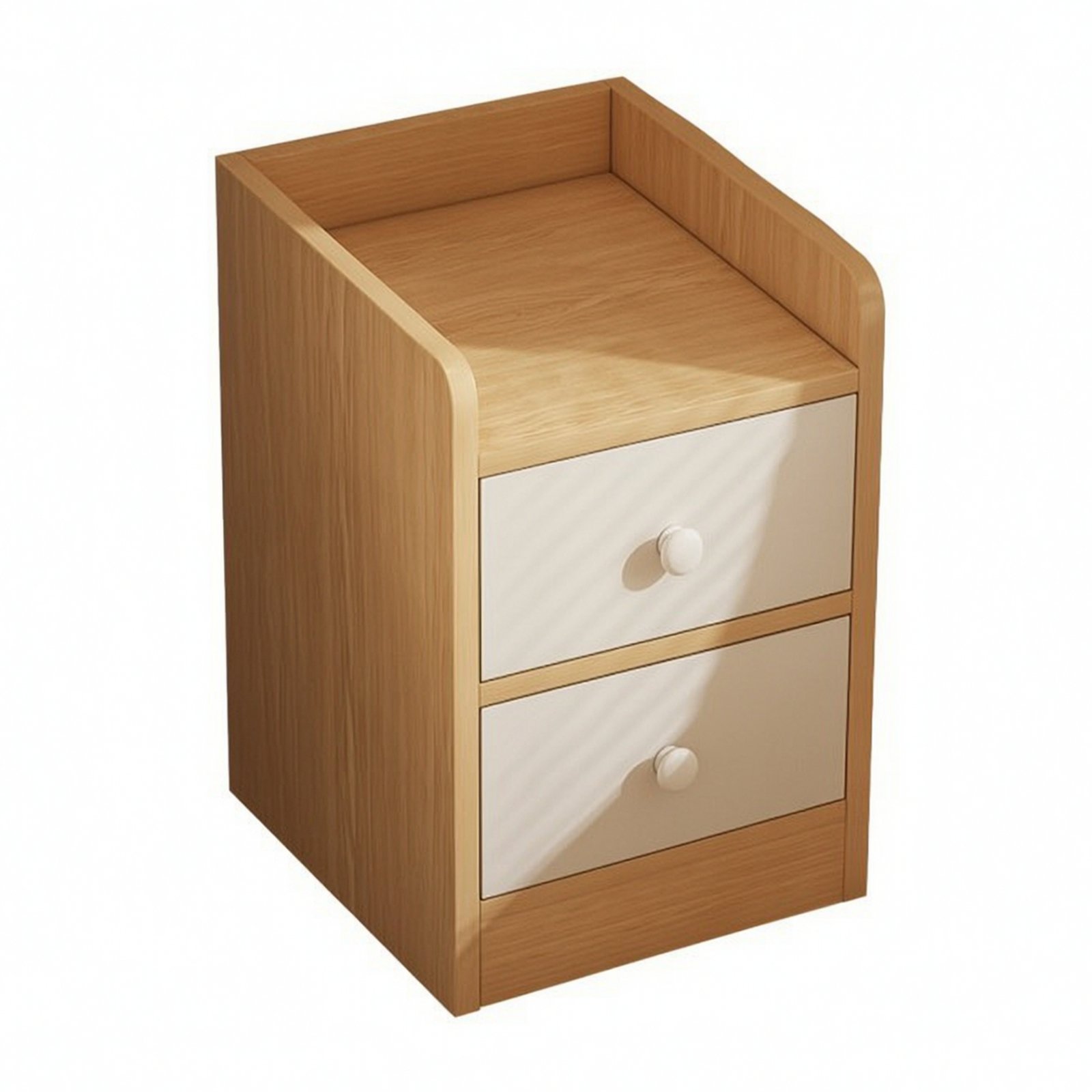 Narrow Bedside Cabinet – Warm White, 30 34 50cm