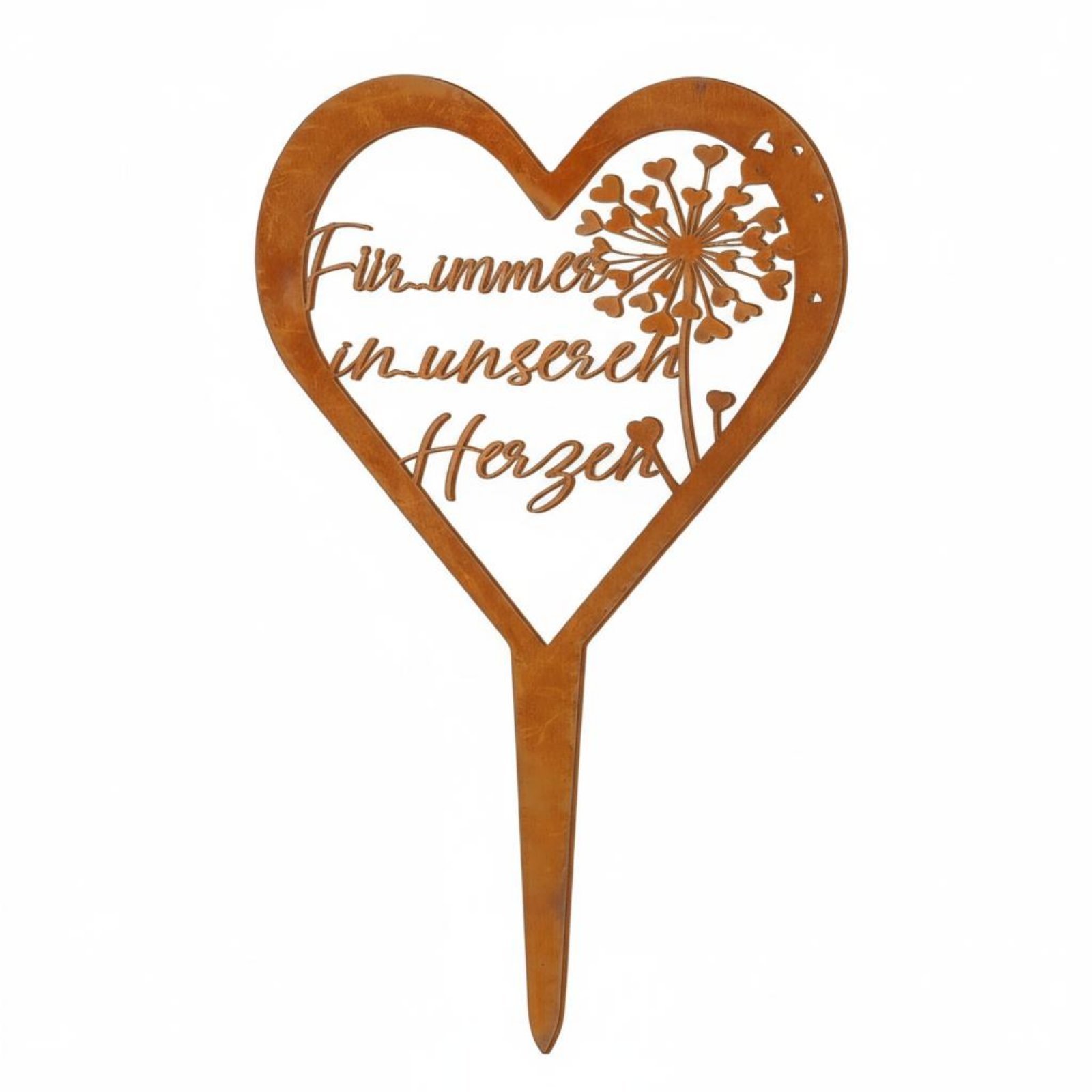 Set of 6 Heart Shaped Memorial Stake