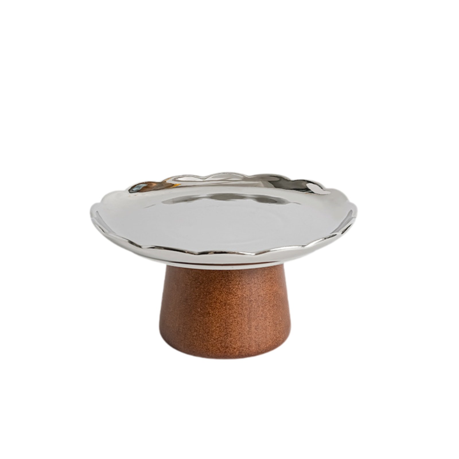 Ceramic Tray with Wooden Base