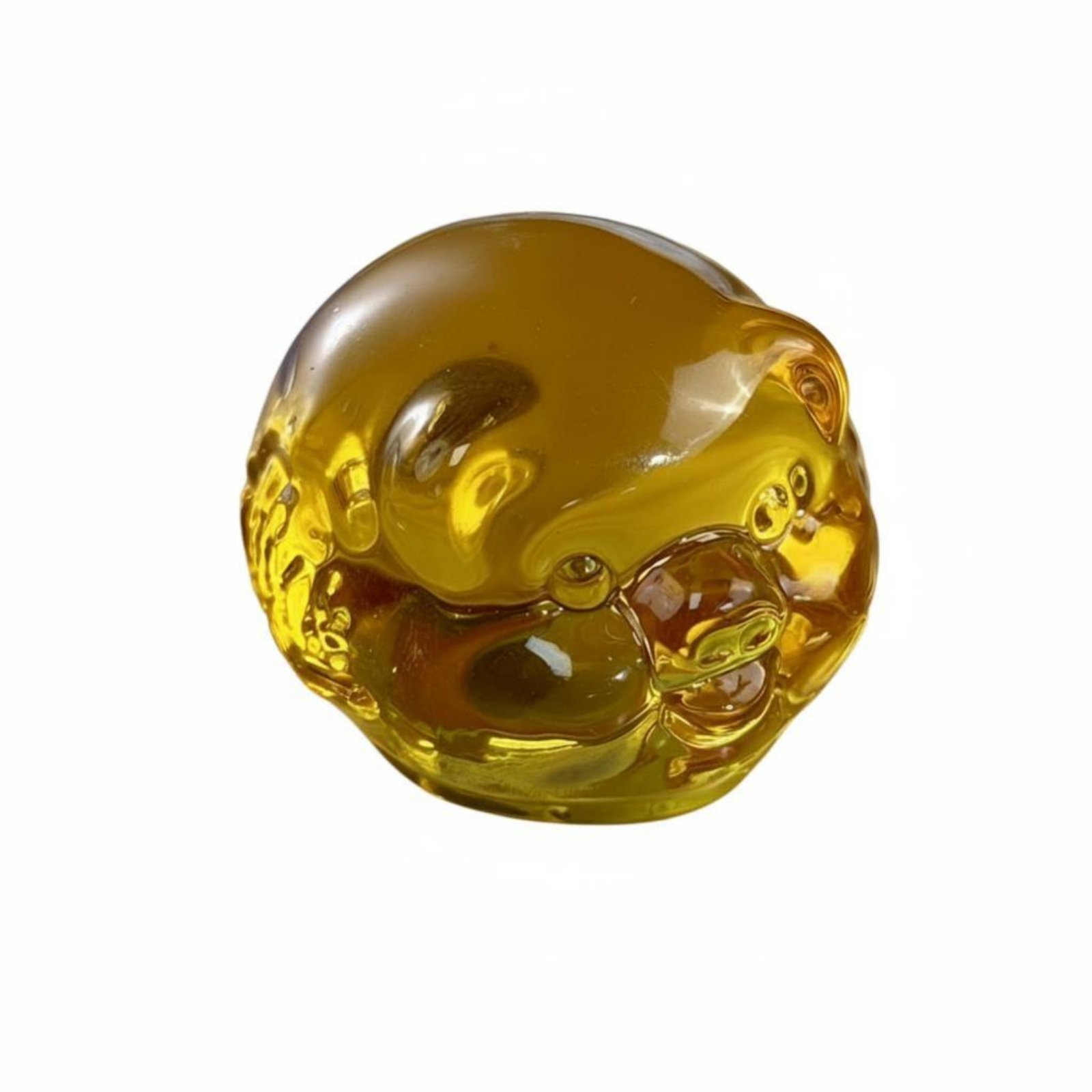 Crystal Pig Figurine – Yellow, 7cm