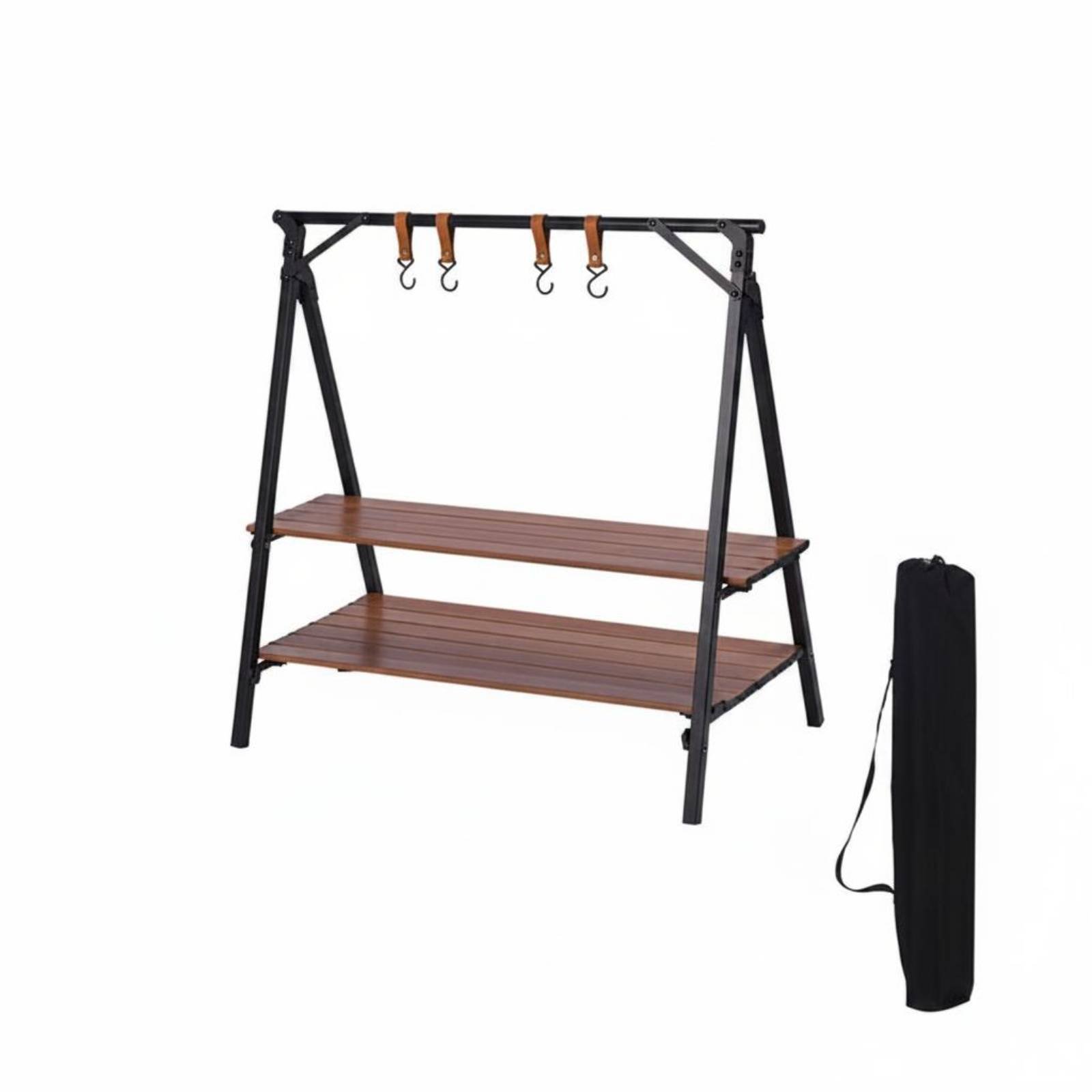 Wooden Two-Tier Shelf Bag
