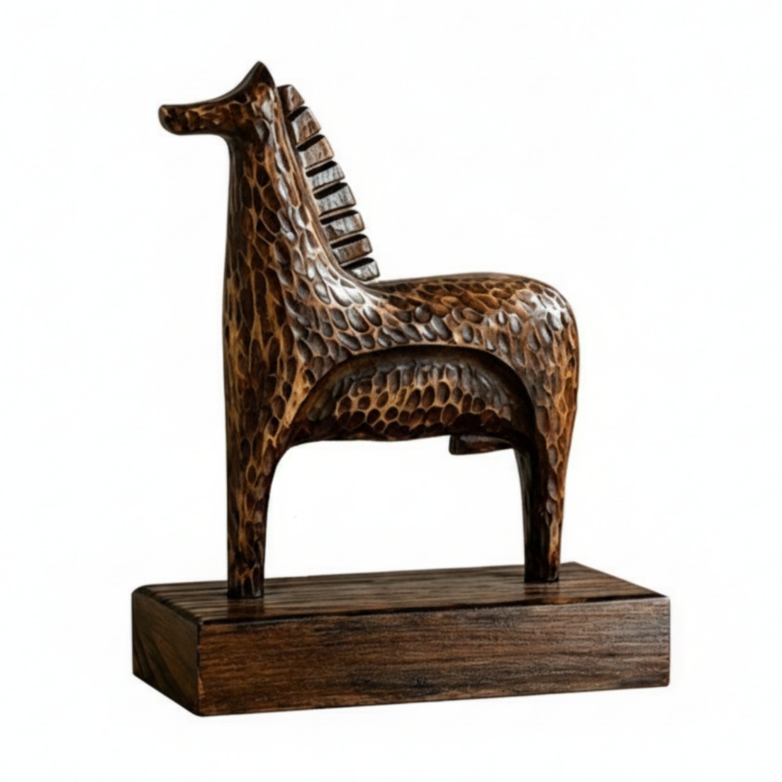 Wood Grain Horse Ornament