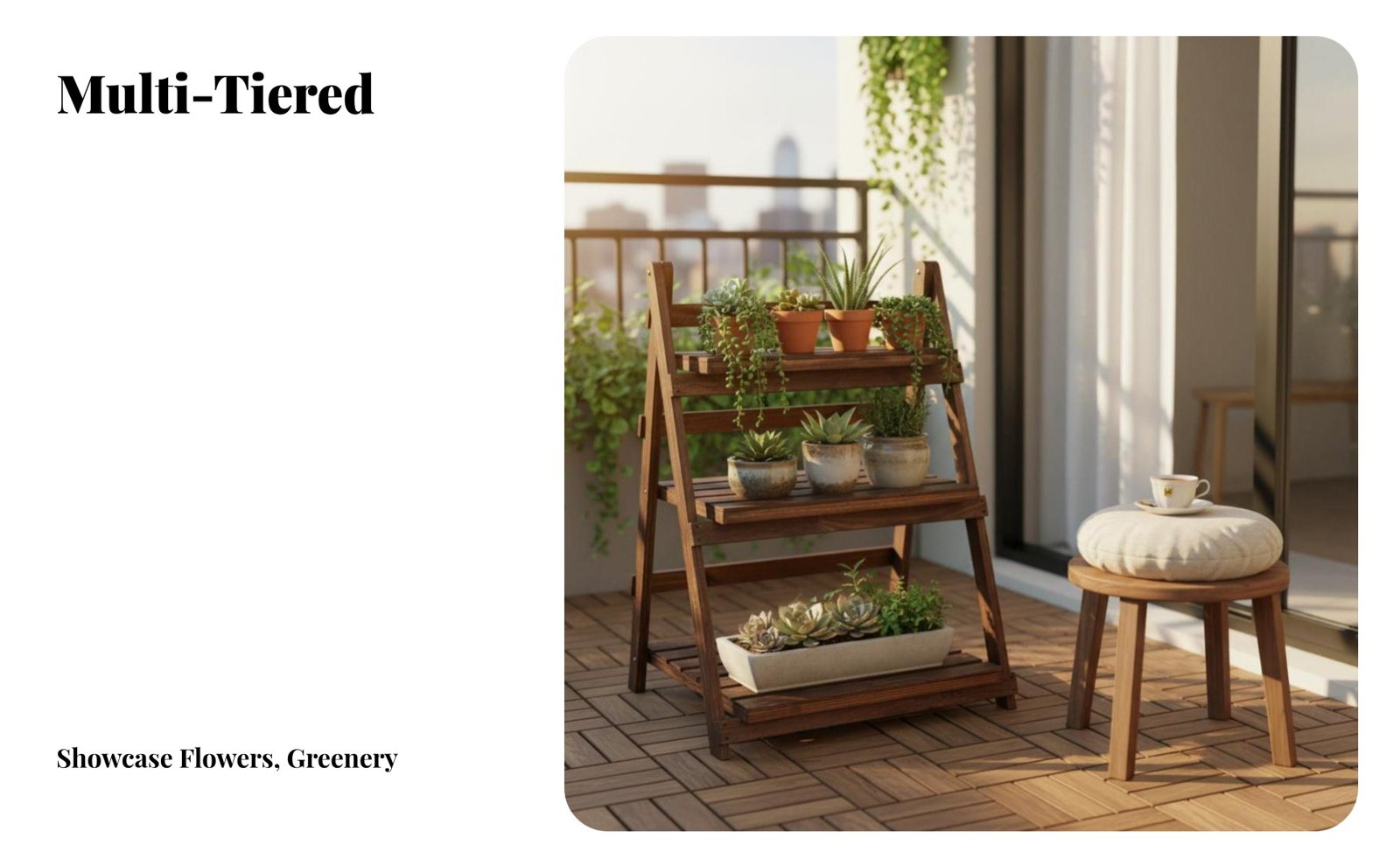 Foldable Multi-Tier Planter Shelf