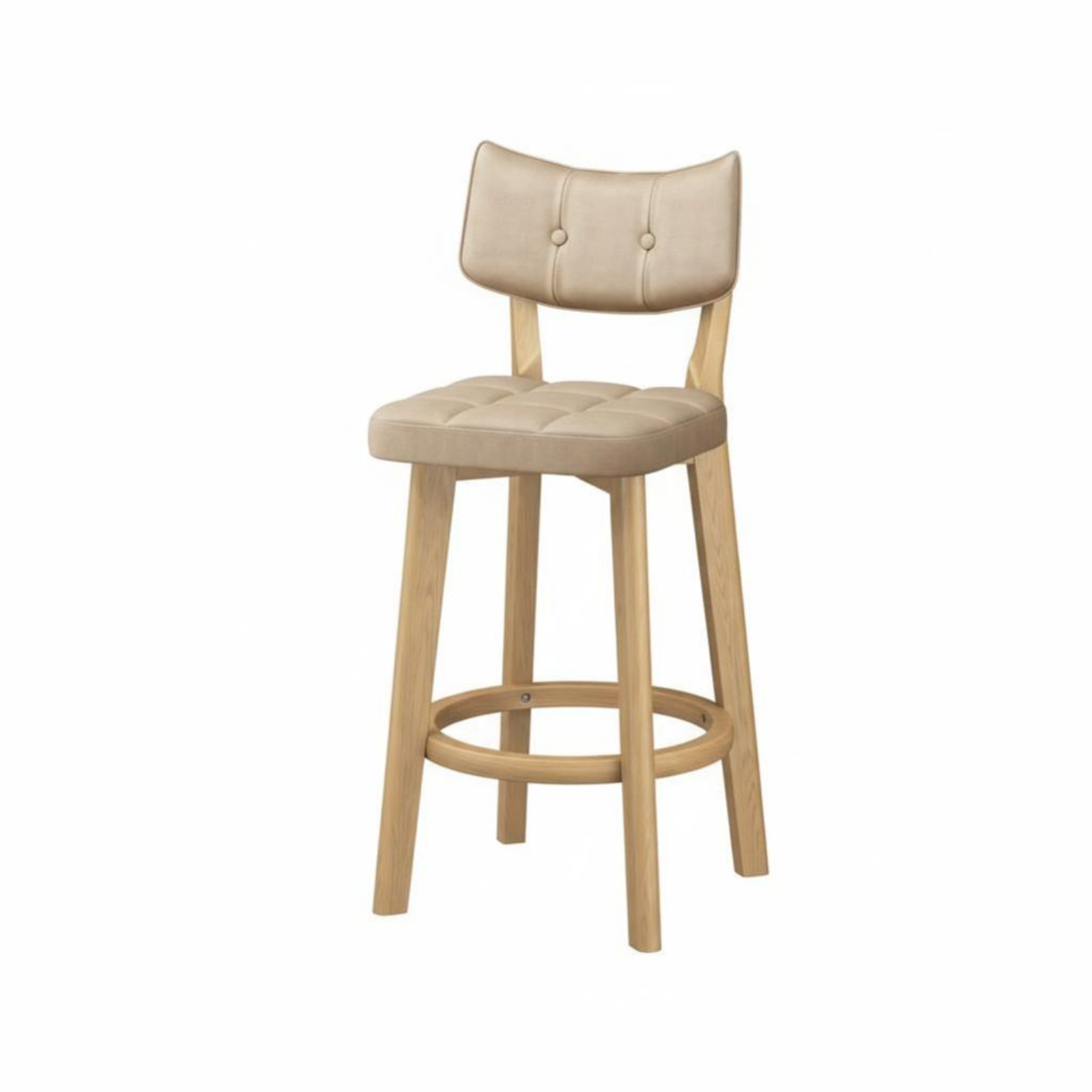 Wooden Bar Stool with Supportingrest