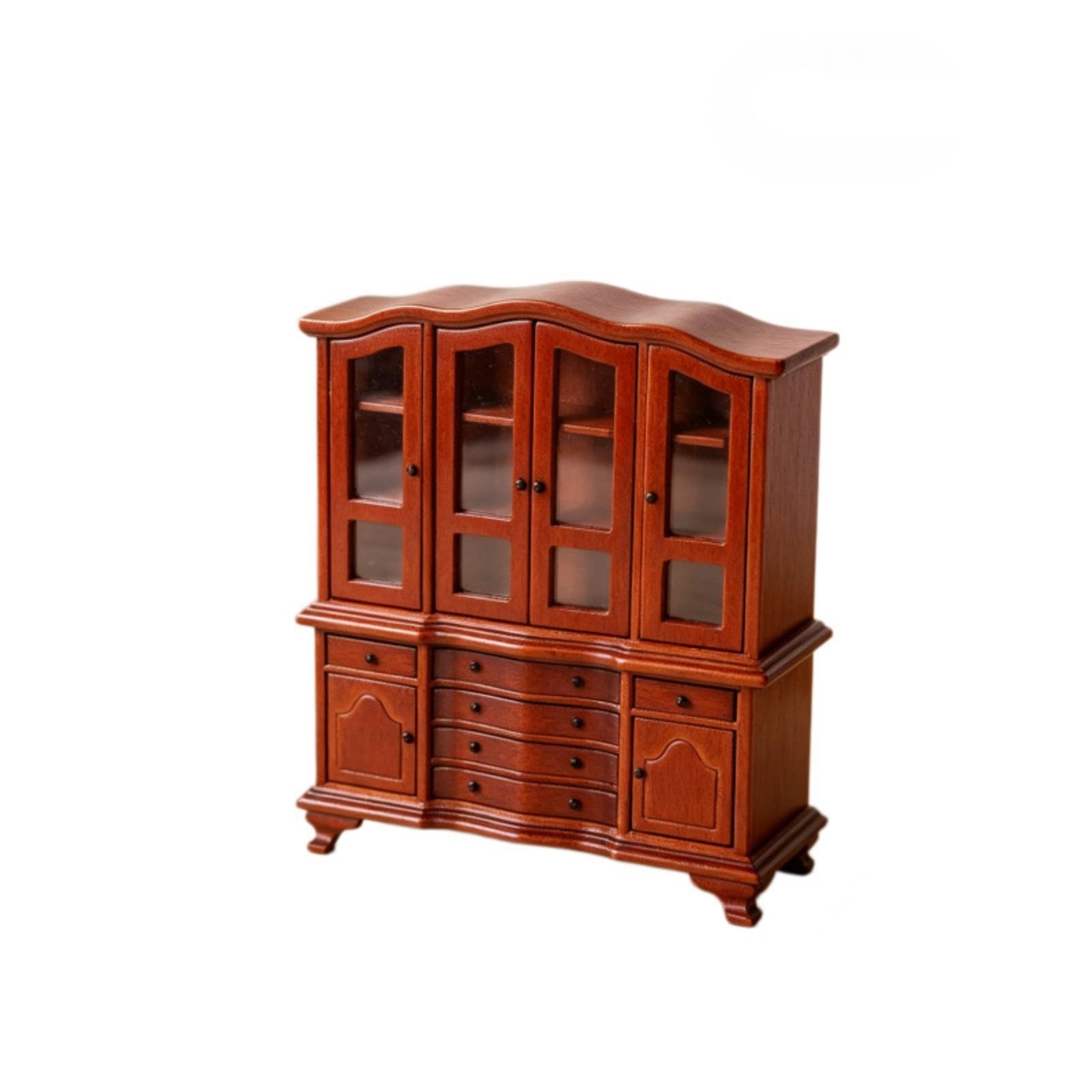 1:12 Scale Dollhouse Cabinet – Chestnut