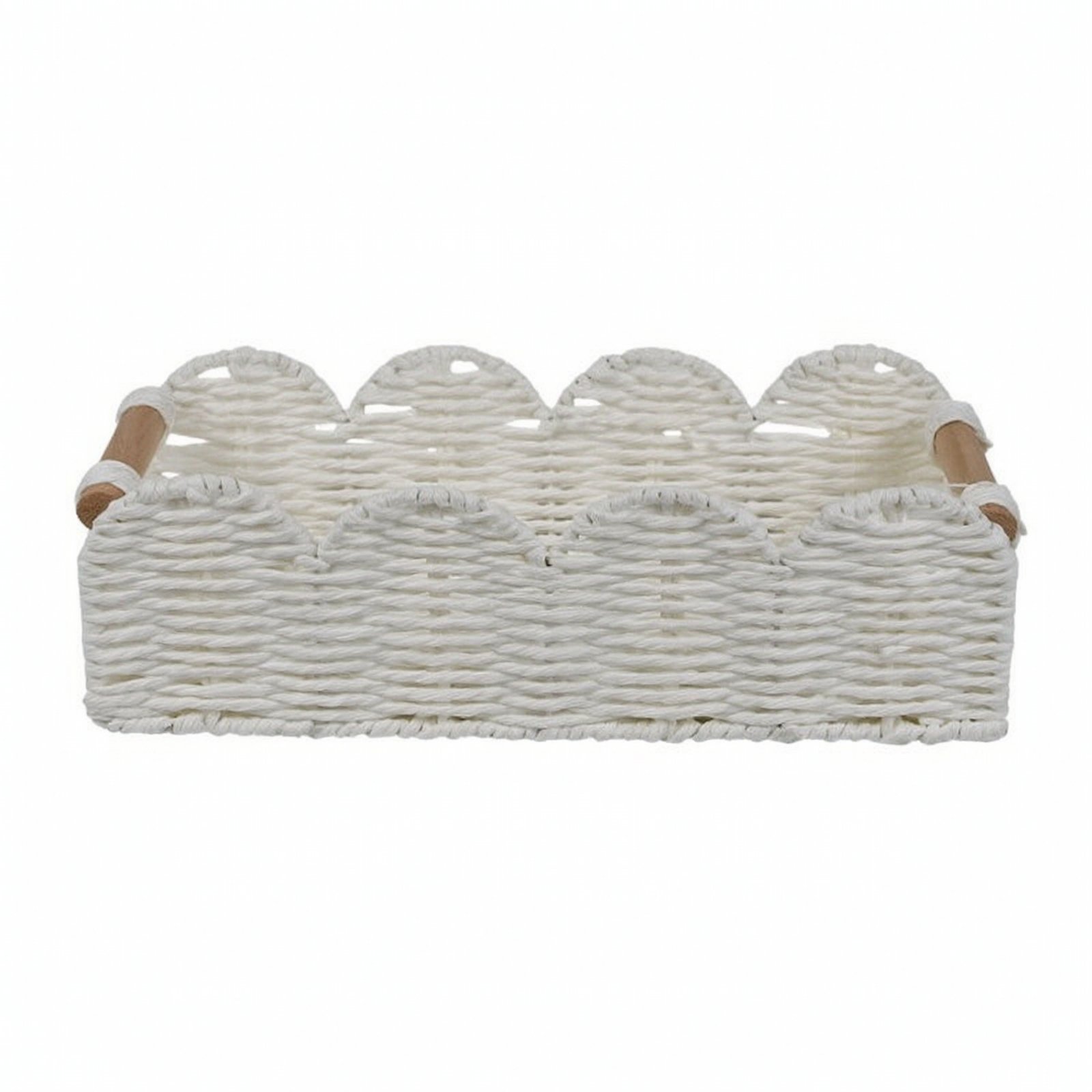 Paper Rope Storage Basket – White, Size S
