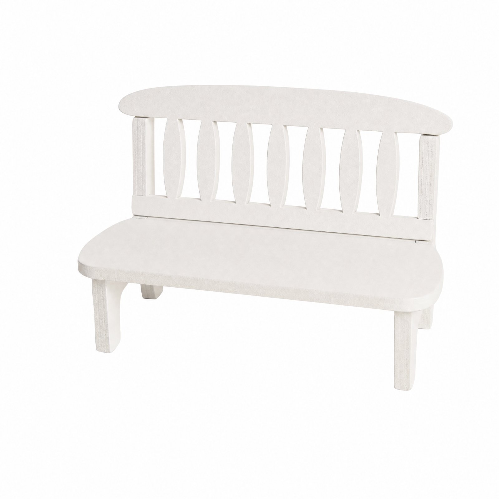Miniature Wooden Bench Rounded Edges