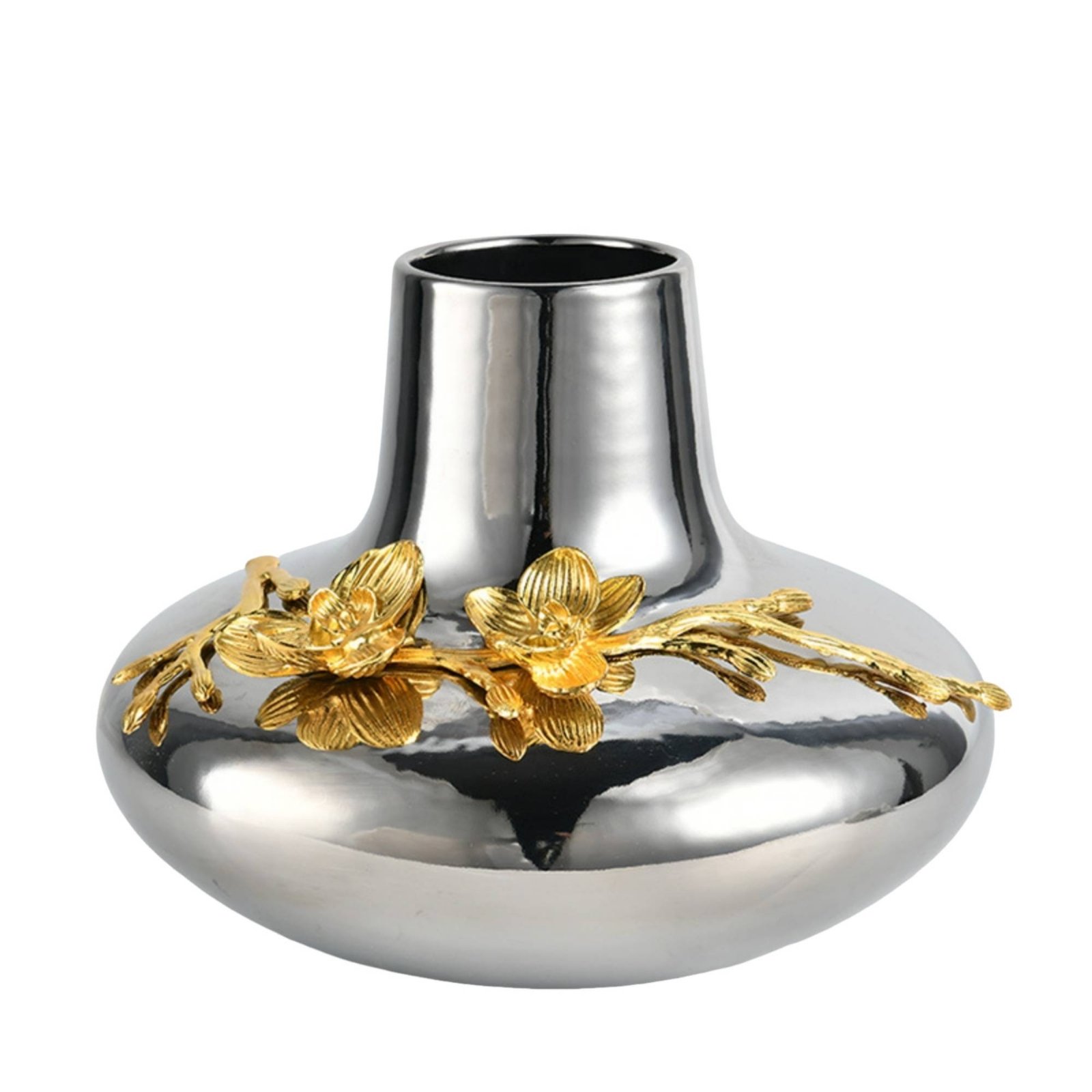 Flower Vase Electroplated Ceramic