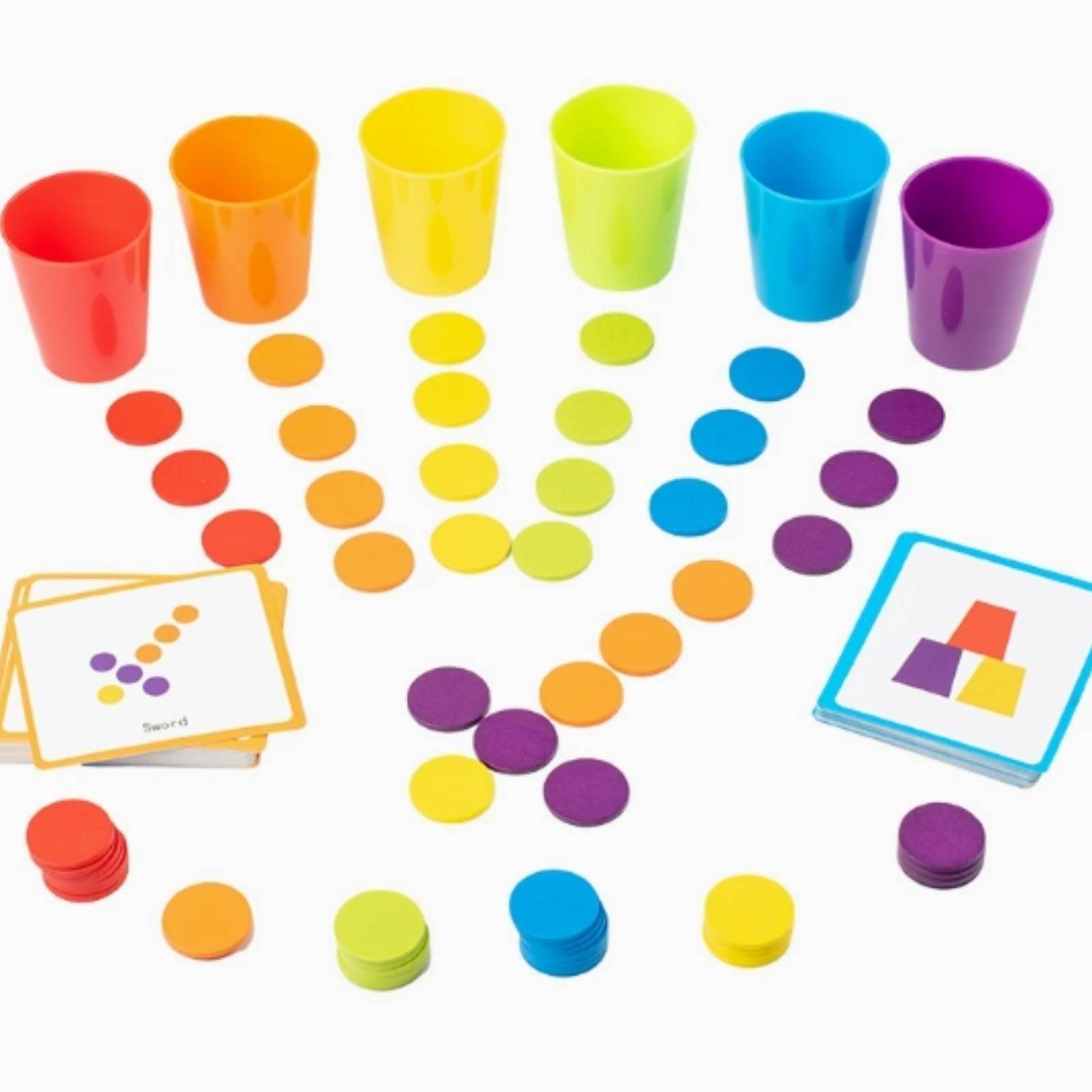 Stacking Cups and Discs Game