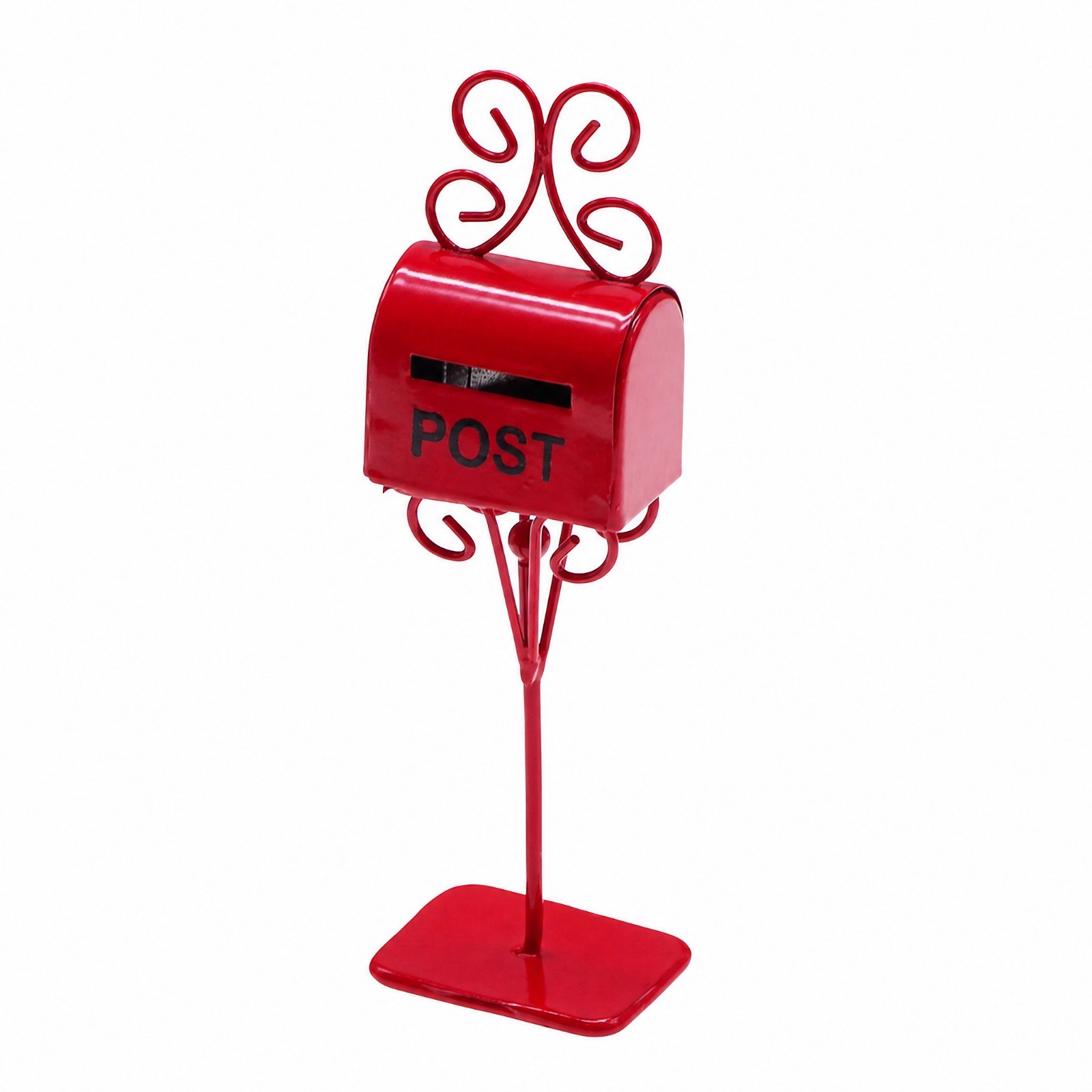 Miniature Metal Mailbox with Post