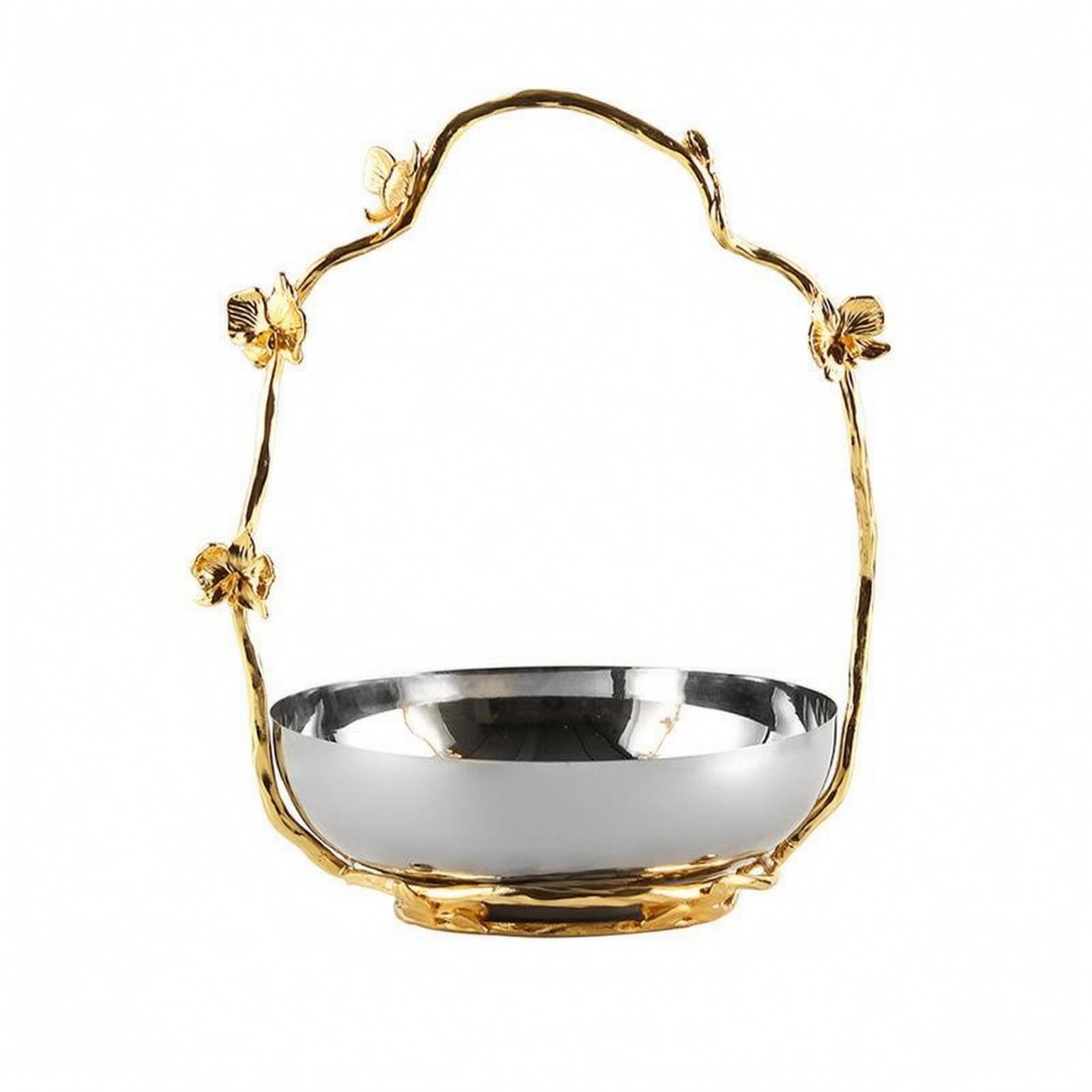 Butterfly Handle Tray Gold-Colored