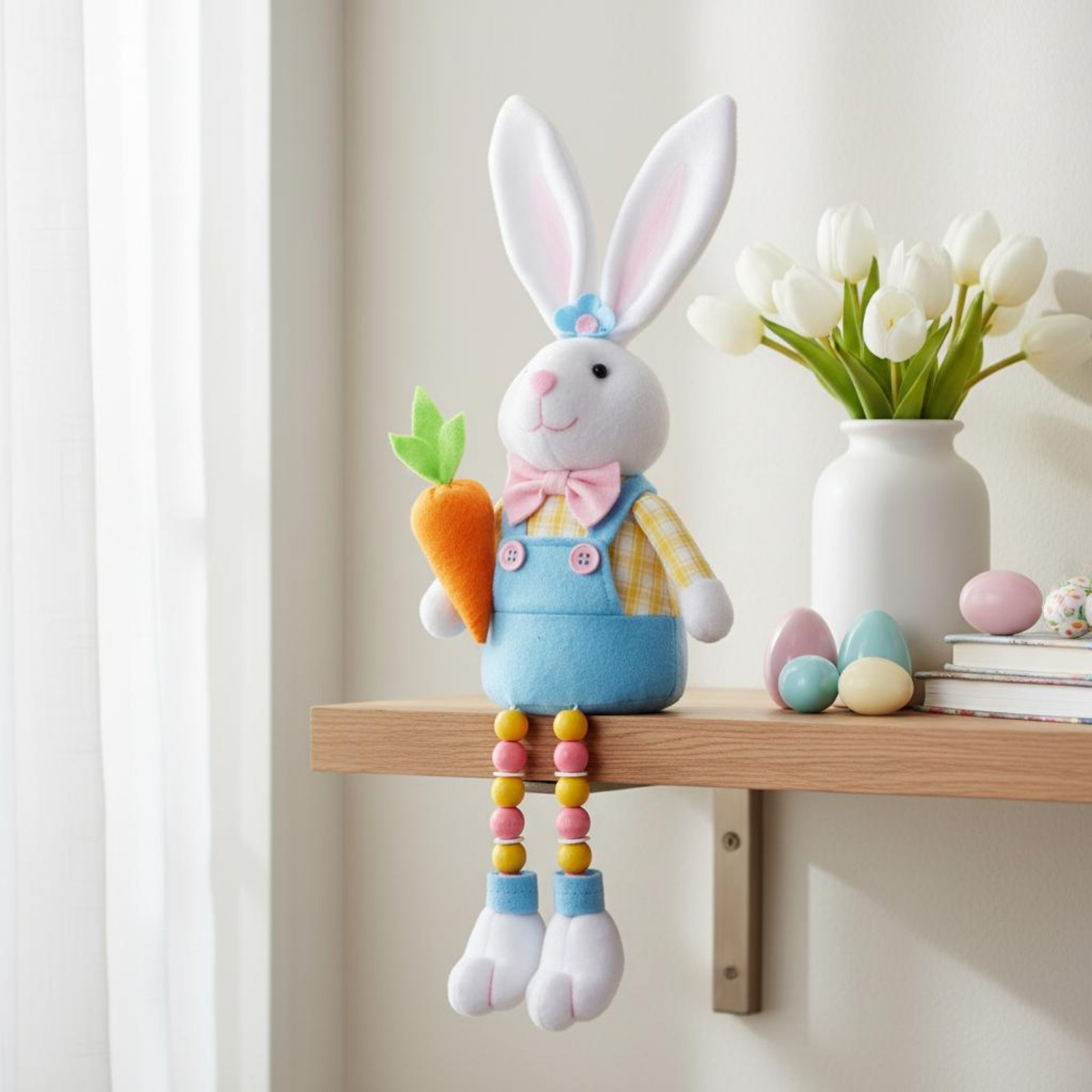 Beaded Leg Bunny Shelf Sitter
