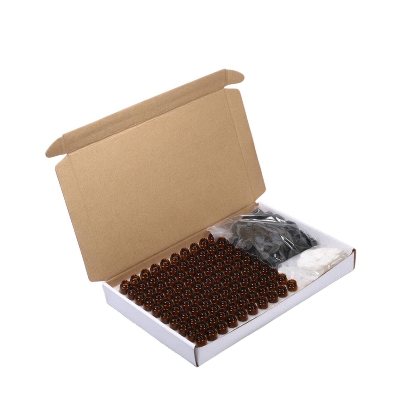 100-Piece Amber Glass Sample Vials