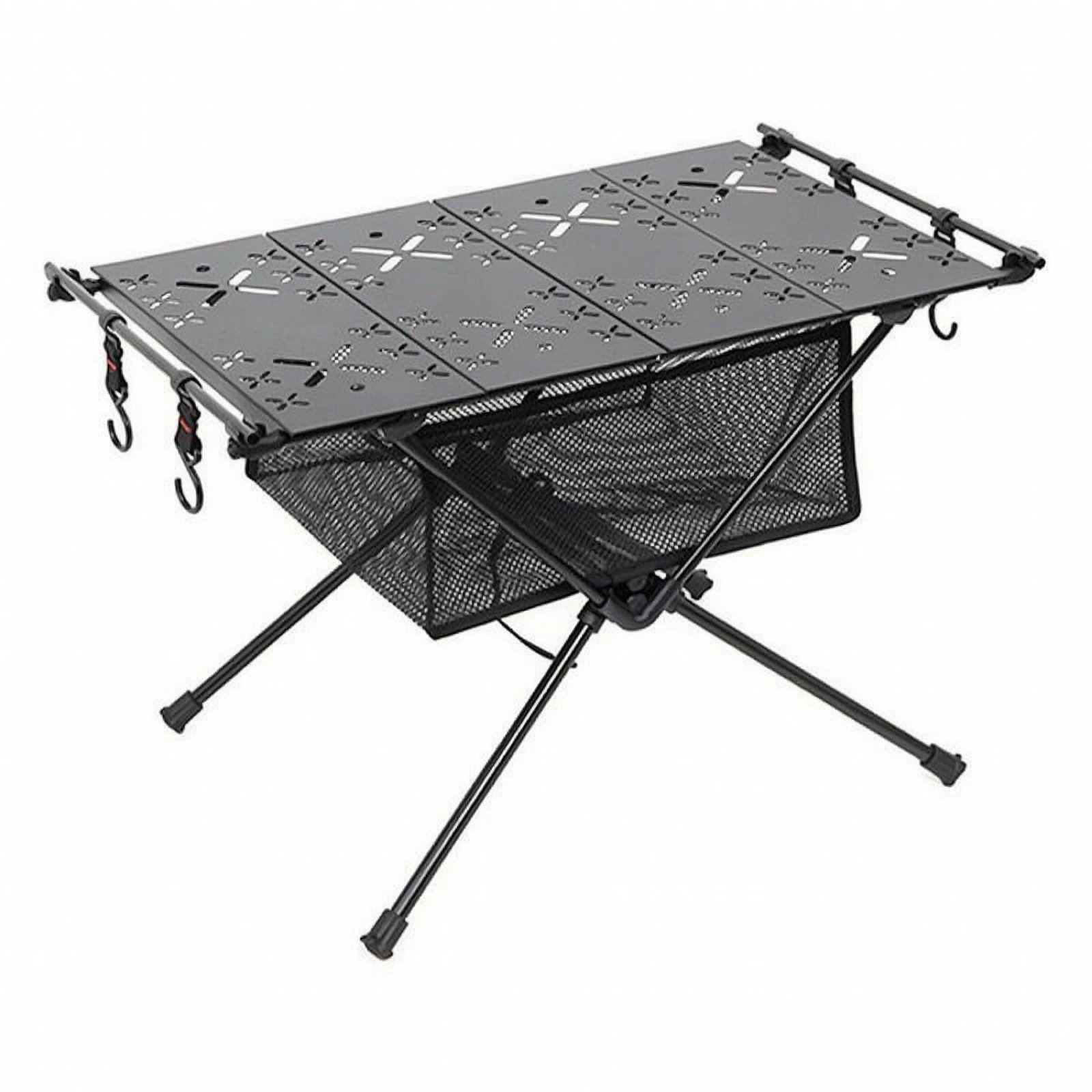 Portable Folding Camping Table with Mesh Basket