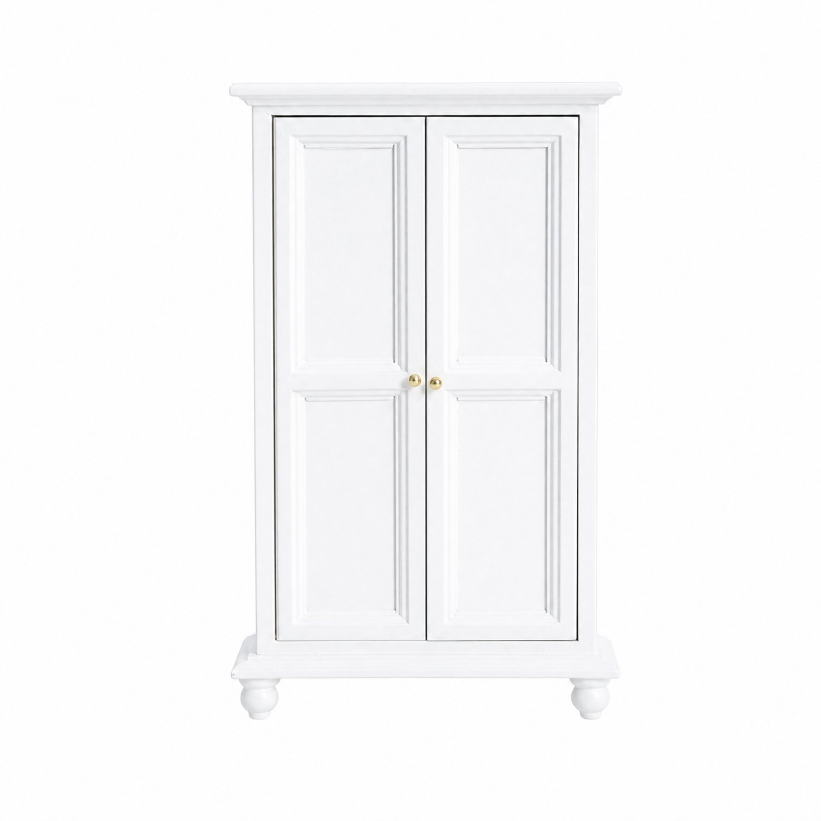 Miniature Wooden Closet with Hinged Doors