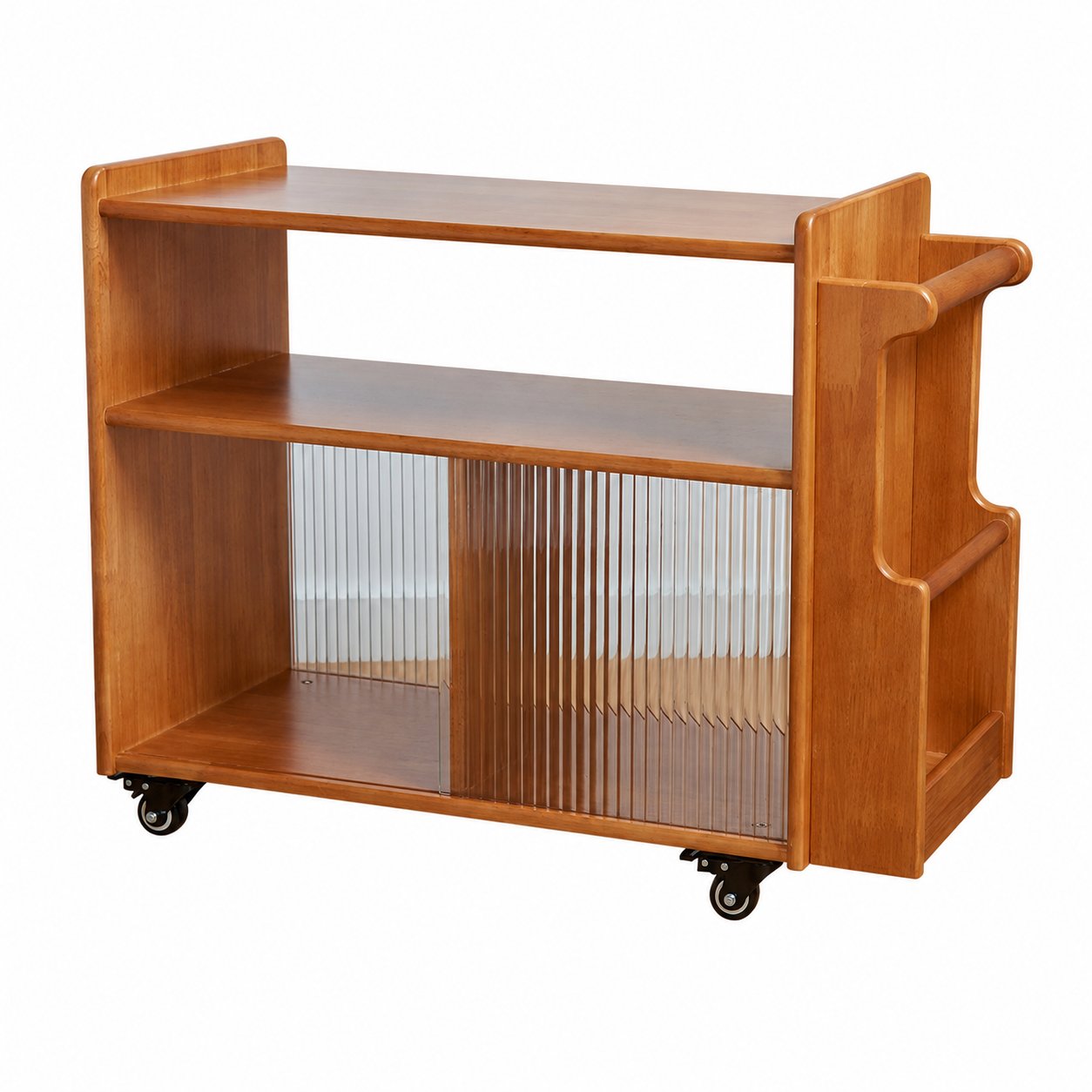 Wooden Side Table with Storage