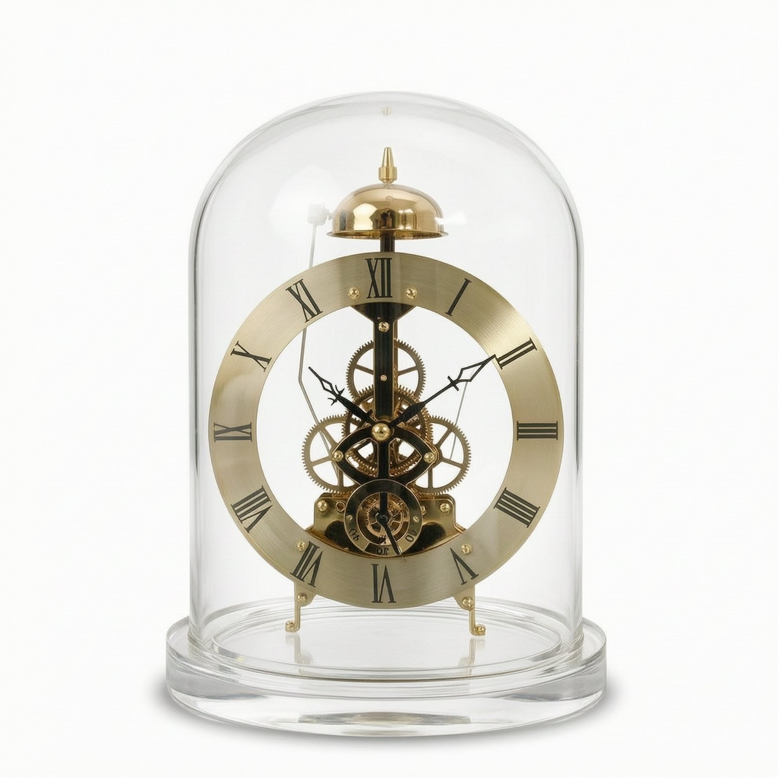 Skeleton Clock with Dome