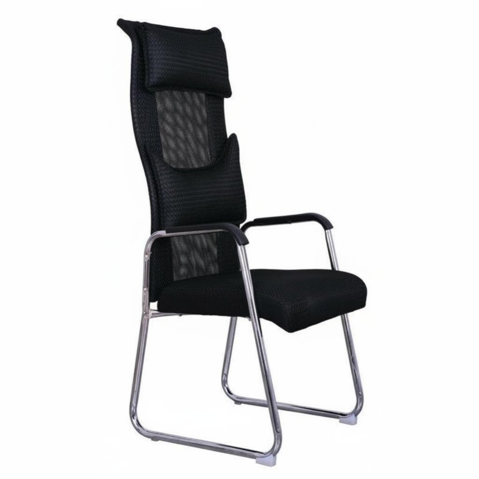 High-Back Mesh Sled Chair