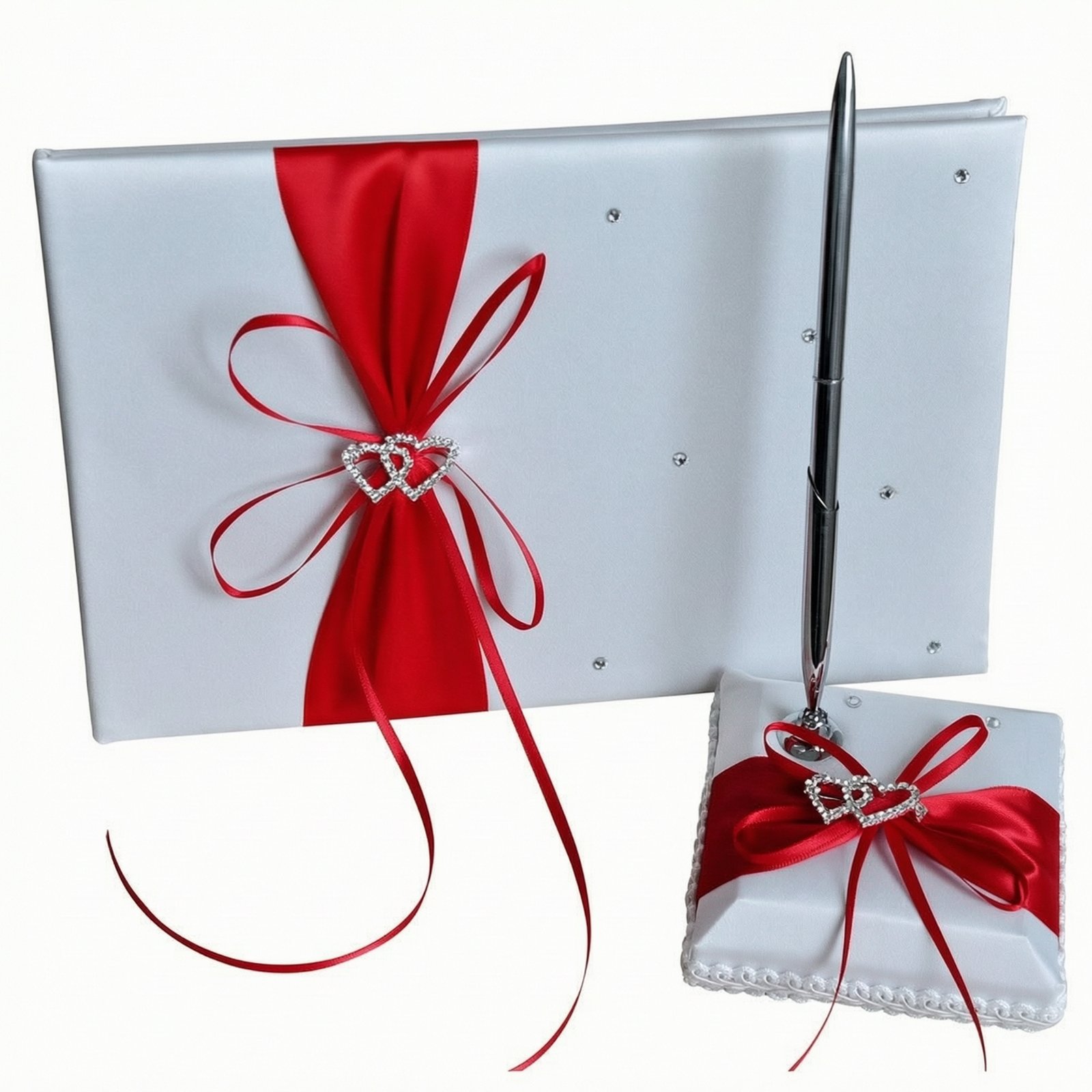 Wedding Guestbook with Pen Holder