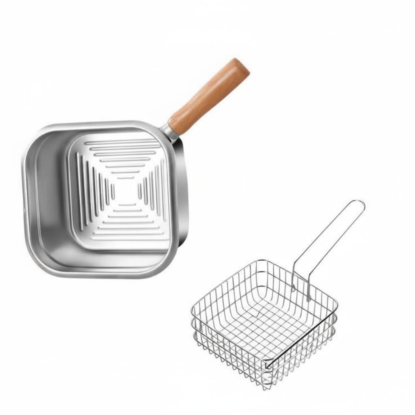 Stainless Steel Deep Fryer Pot – SET