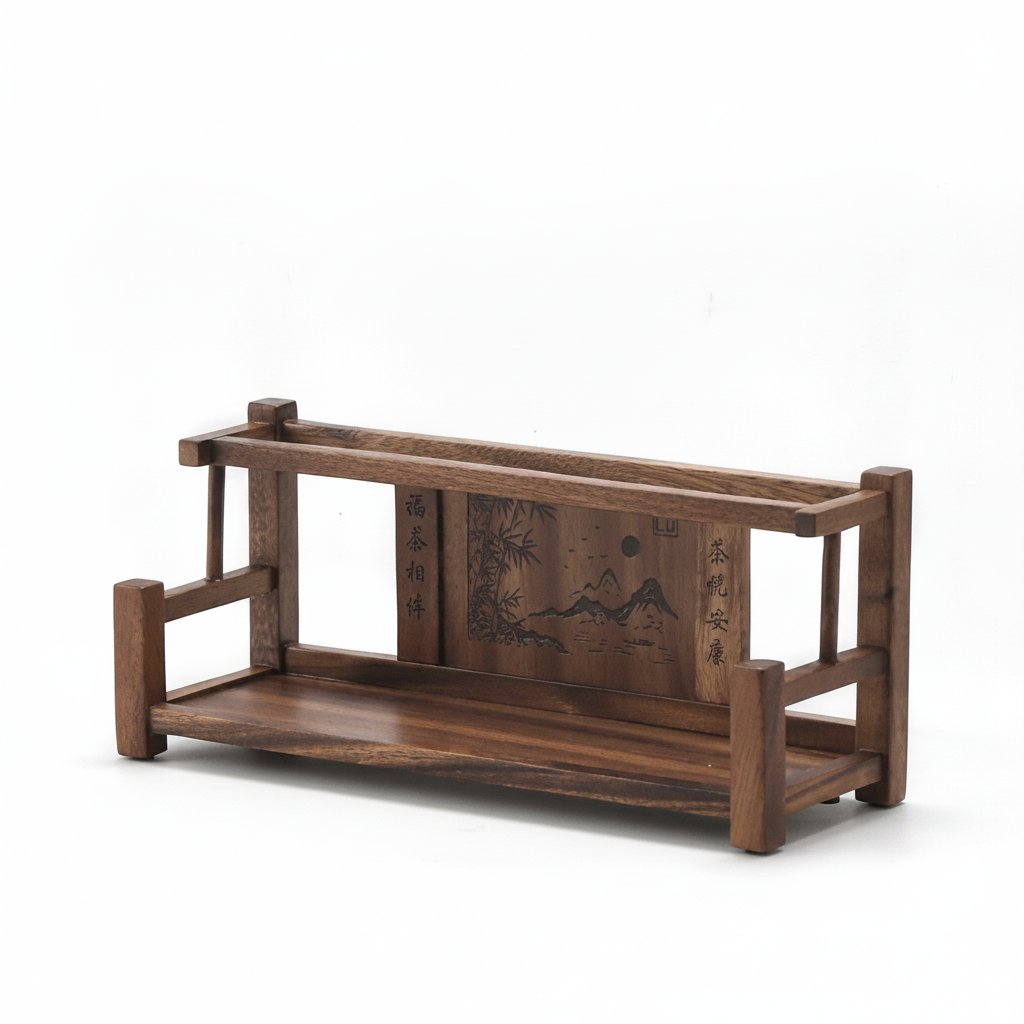 Walnut Wood Storage Shelf