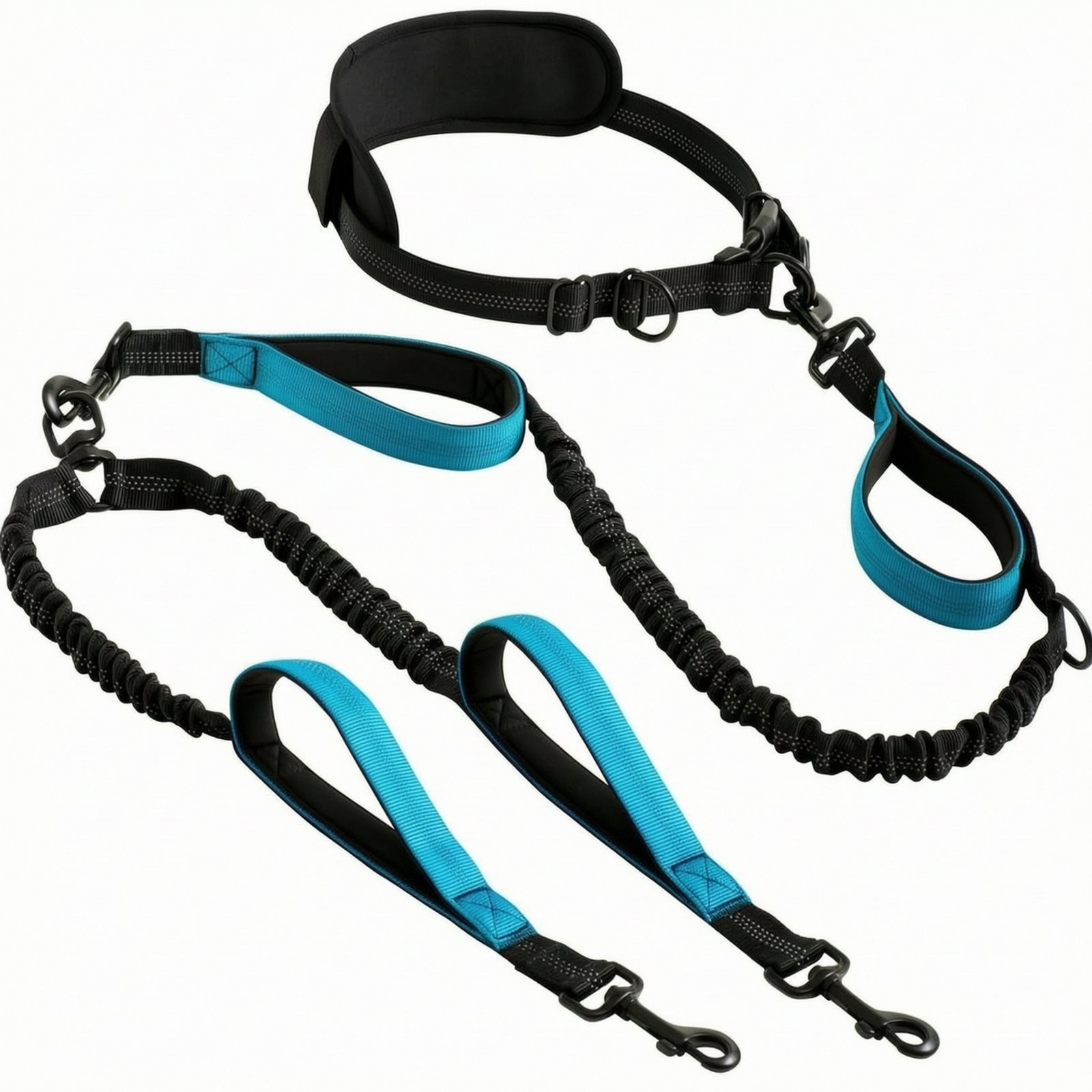 Hands Dog Leash with Waist Belt Elastic