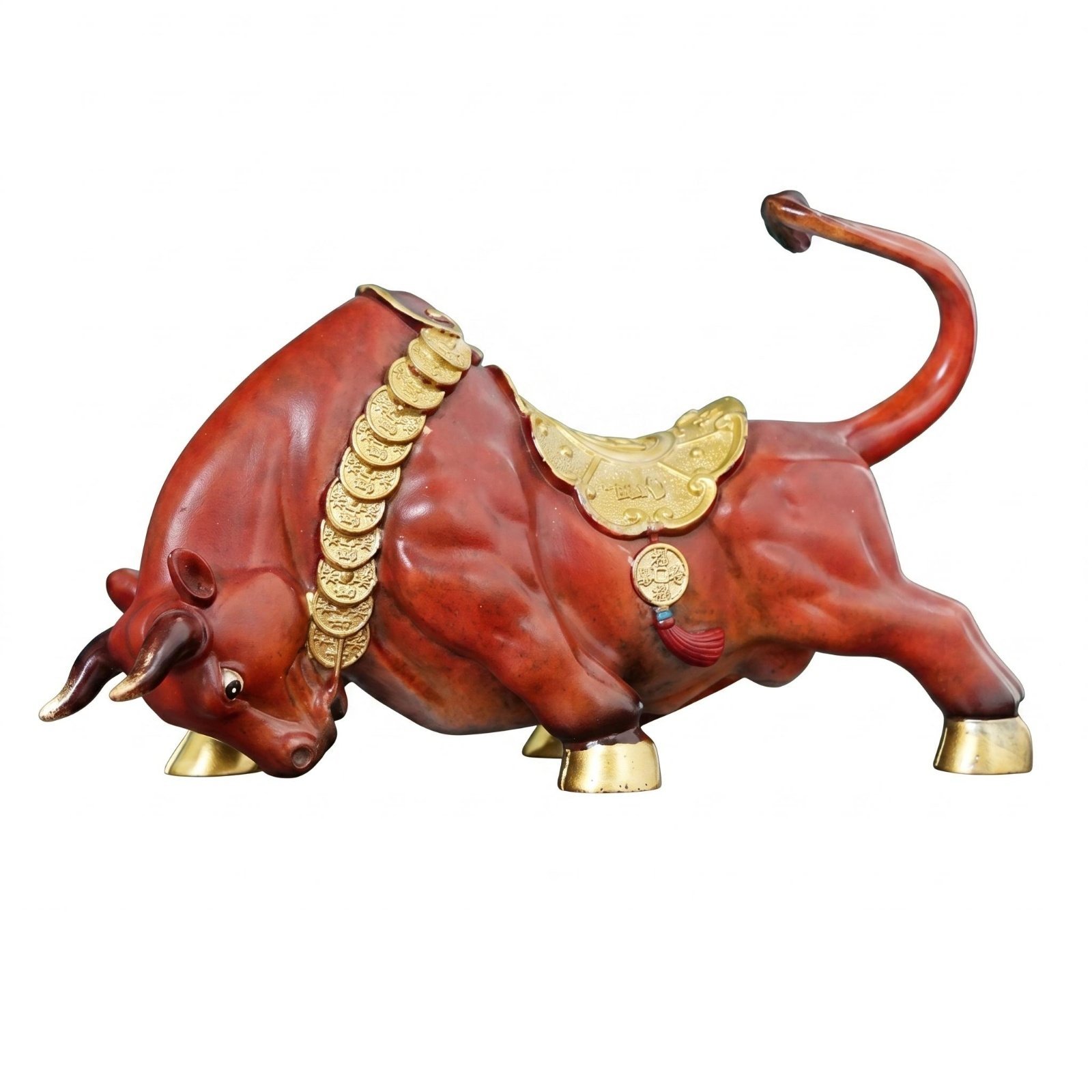 Copper Bull Figurine