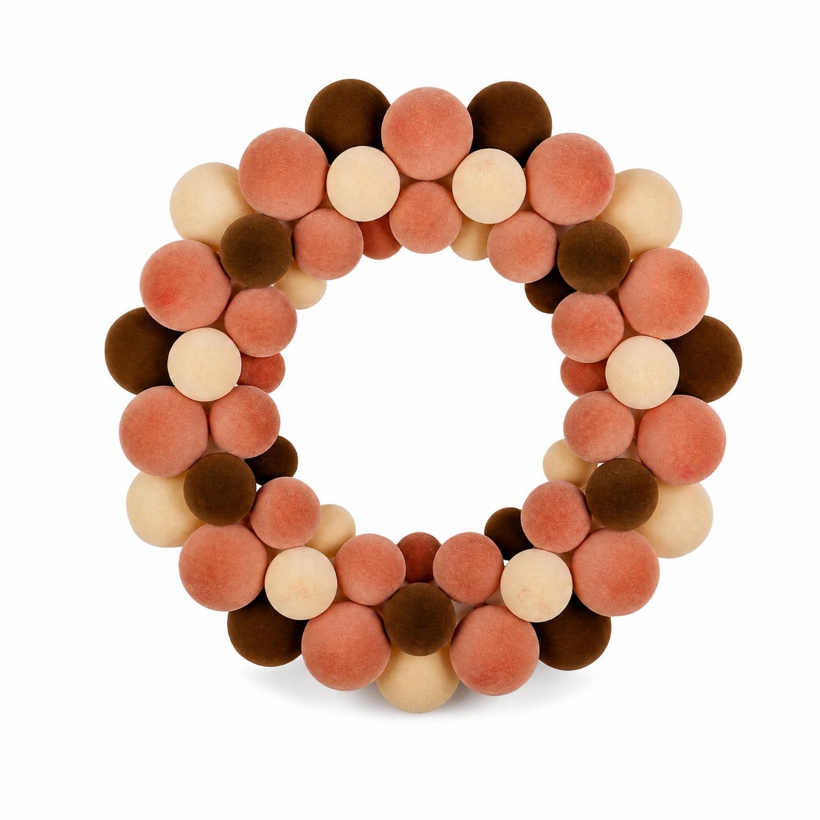 Fuzzy Orb Wreath 7 cm