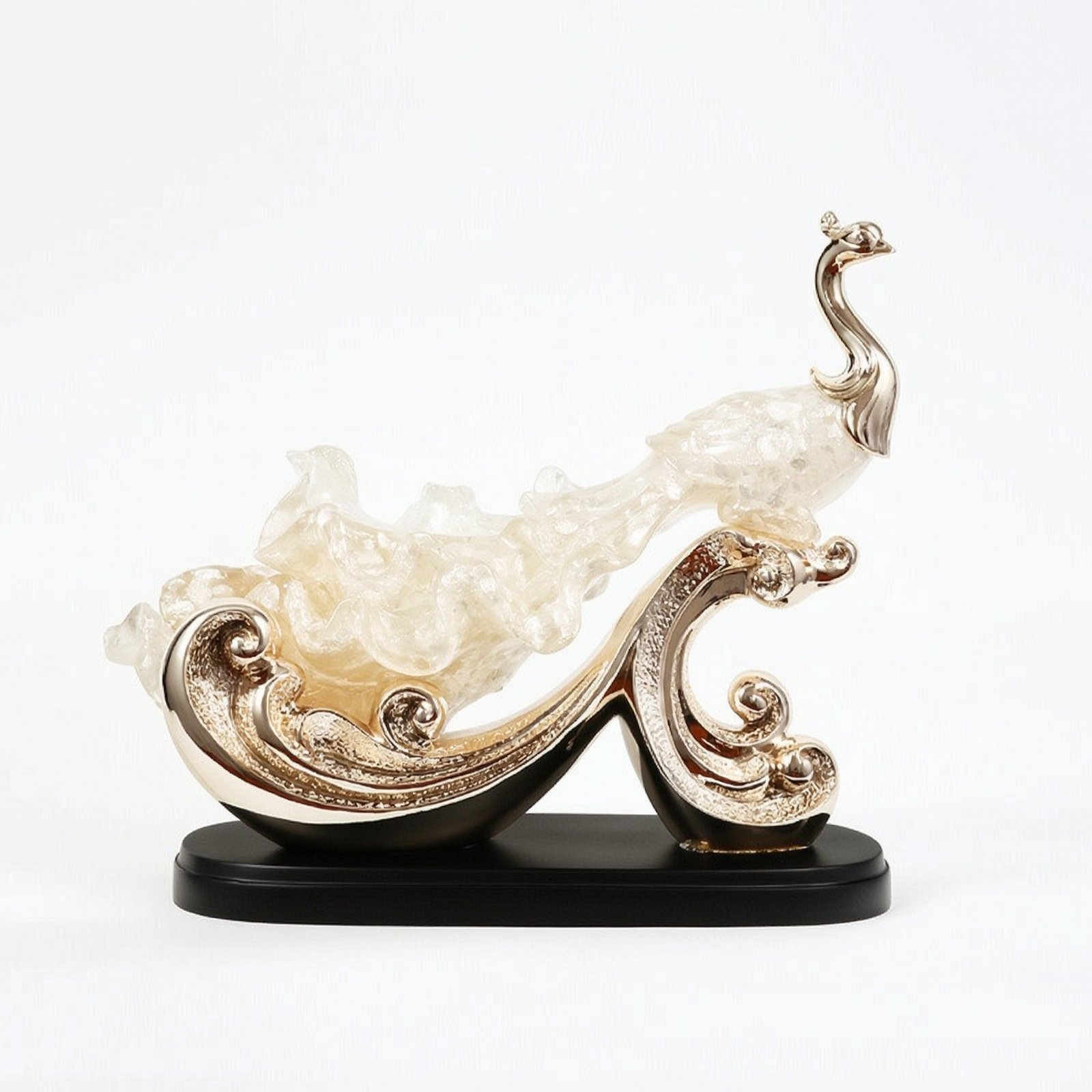 Peacock Figurine with Base