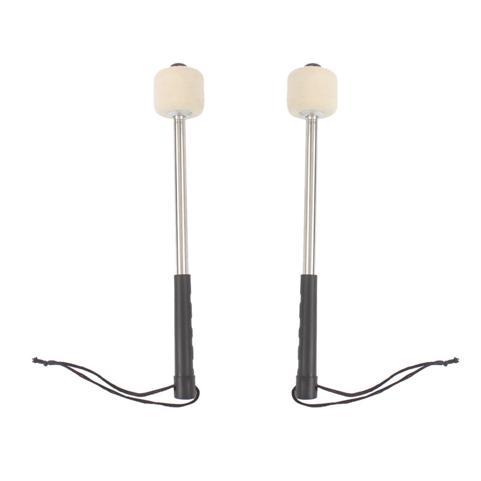 2-Piece Drum Mallets with Wrist Cord