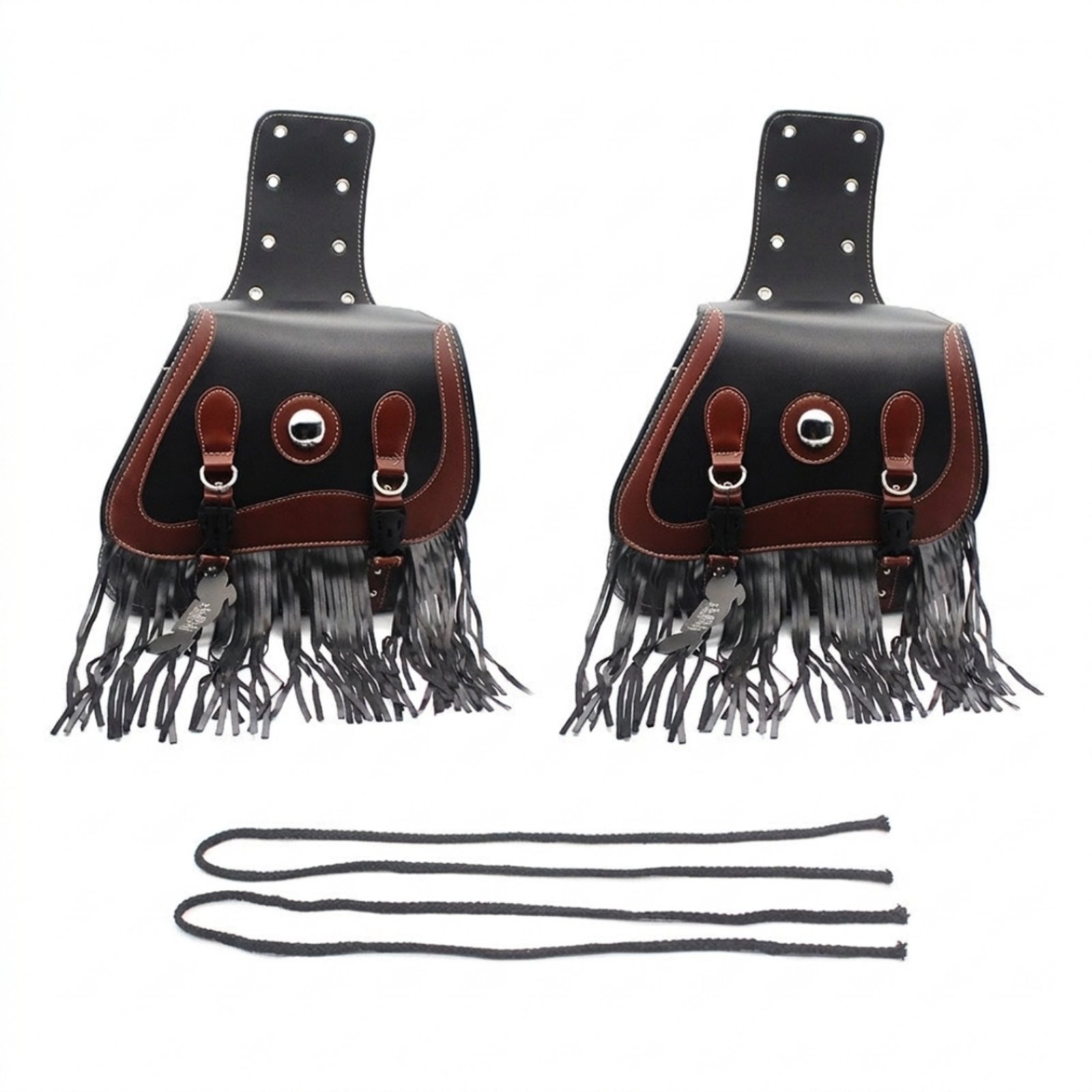 Leather-Style Motorcycle Saddlebags