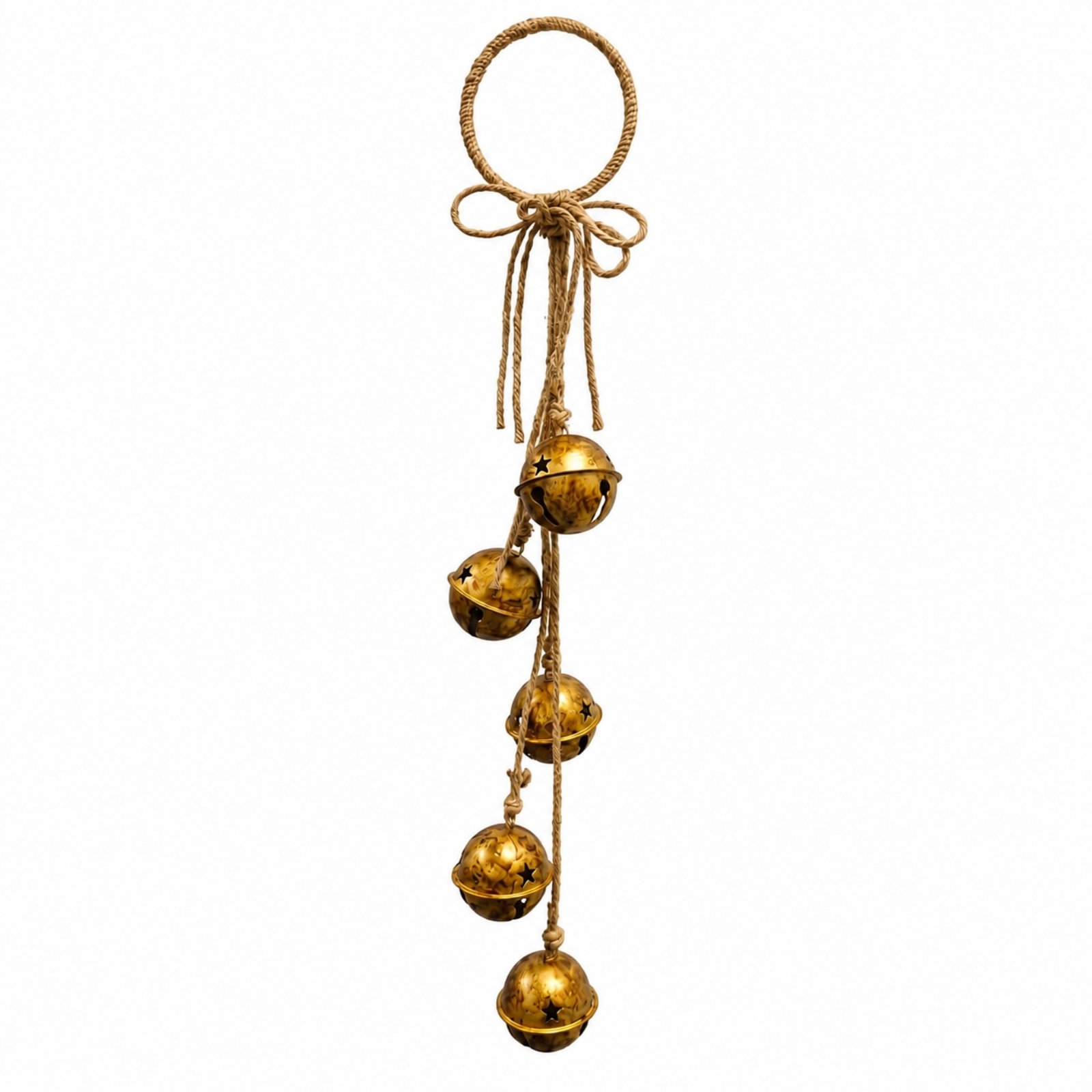 Christmas Bell Decor Antique Gold